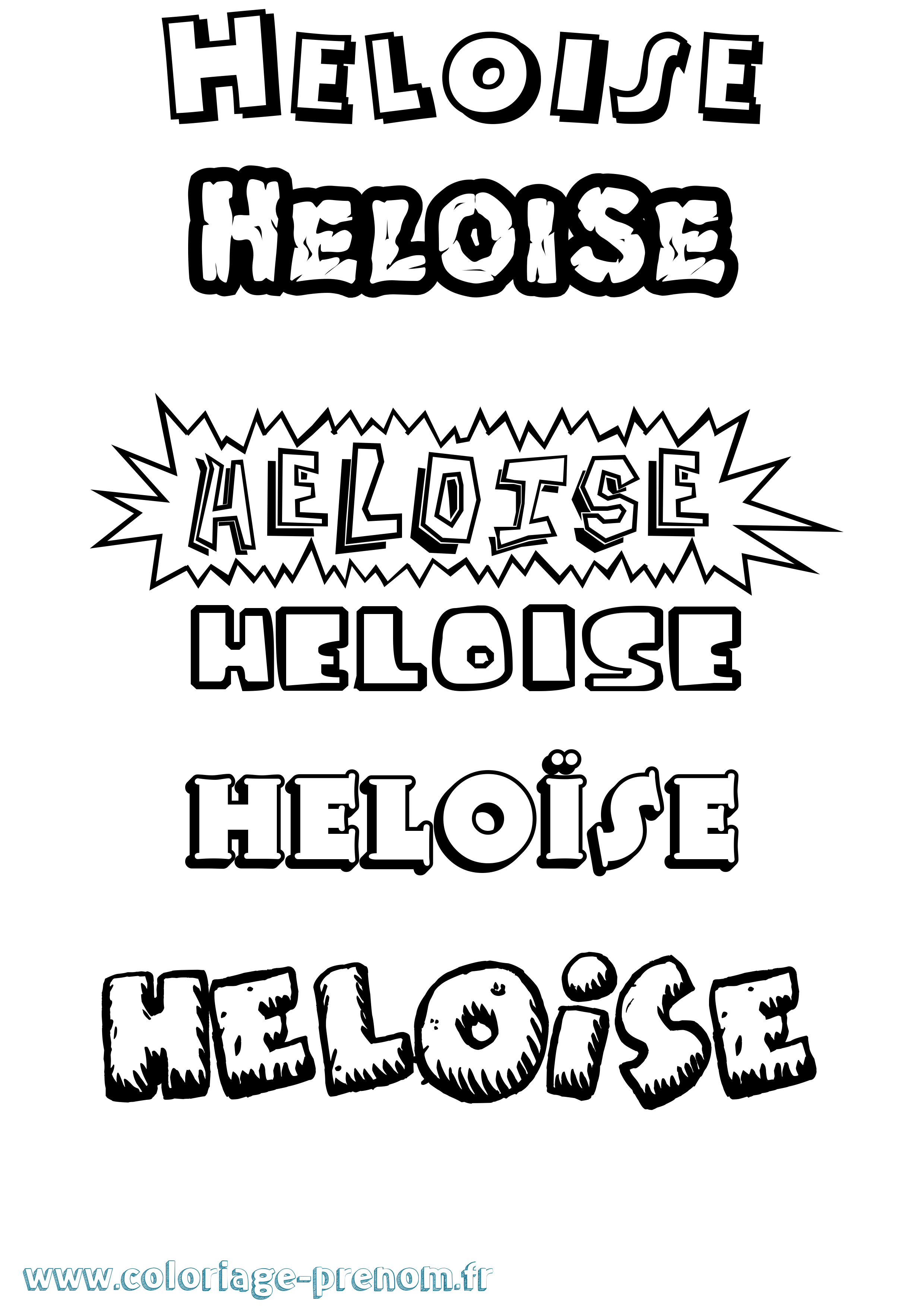 Coloriage prénom Heloïse Dessin Animé