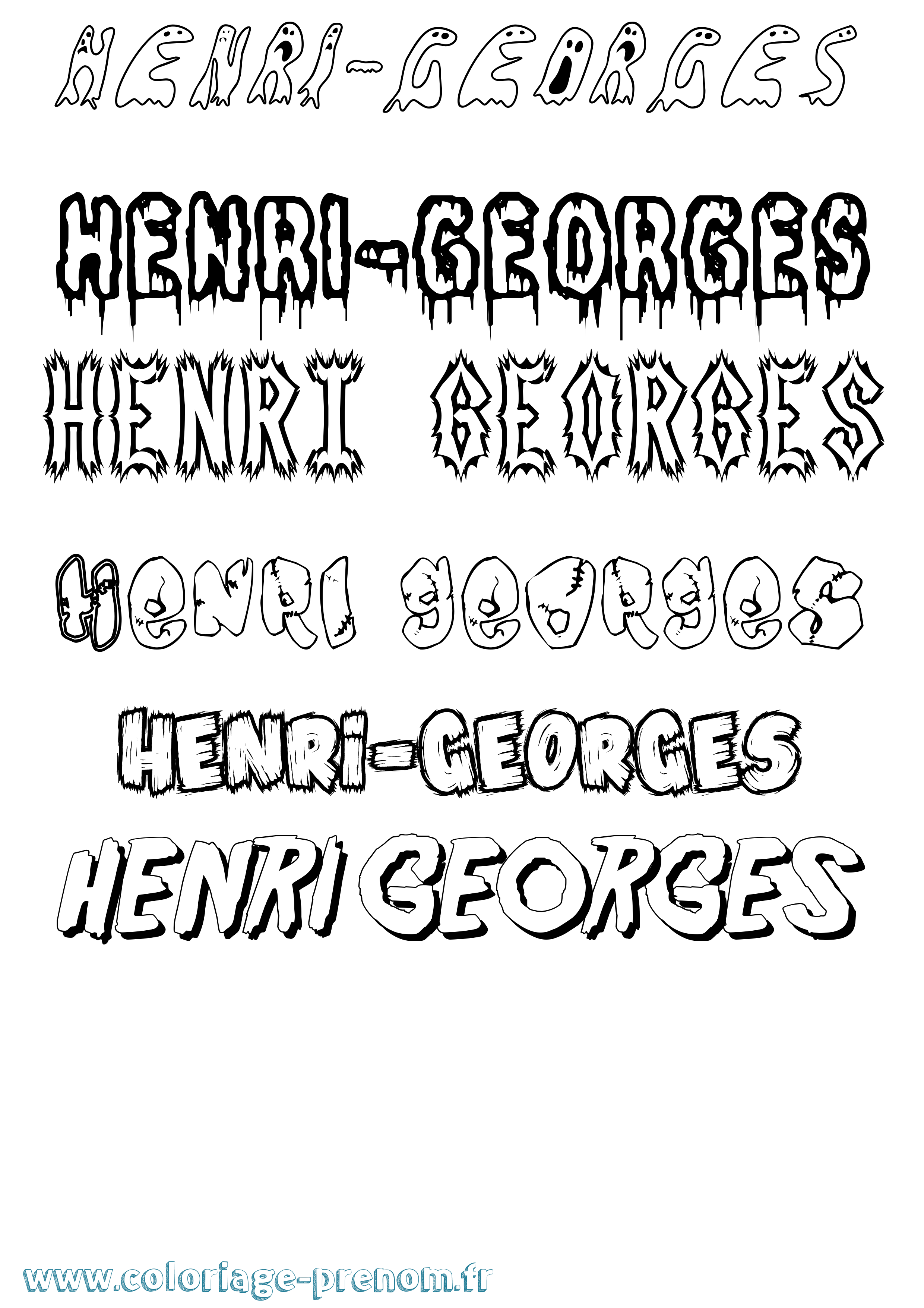 Coloriage prénom Henri-Georges Frisson