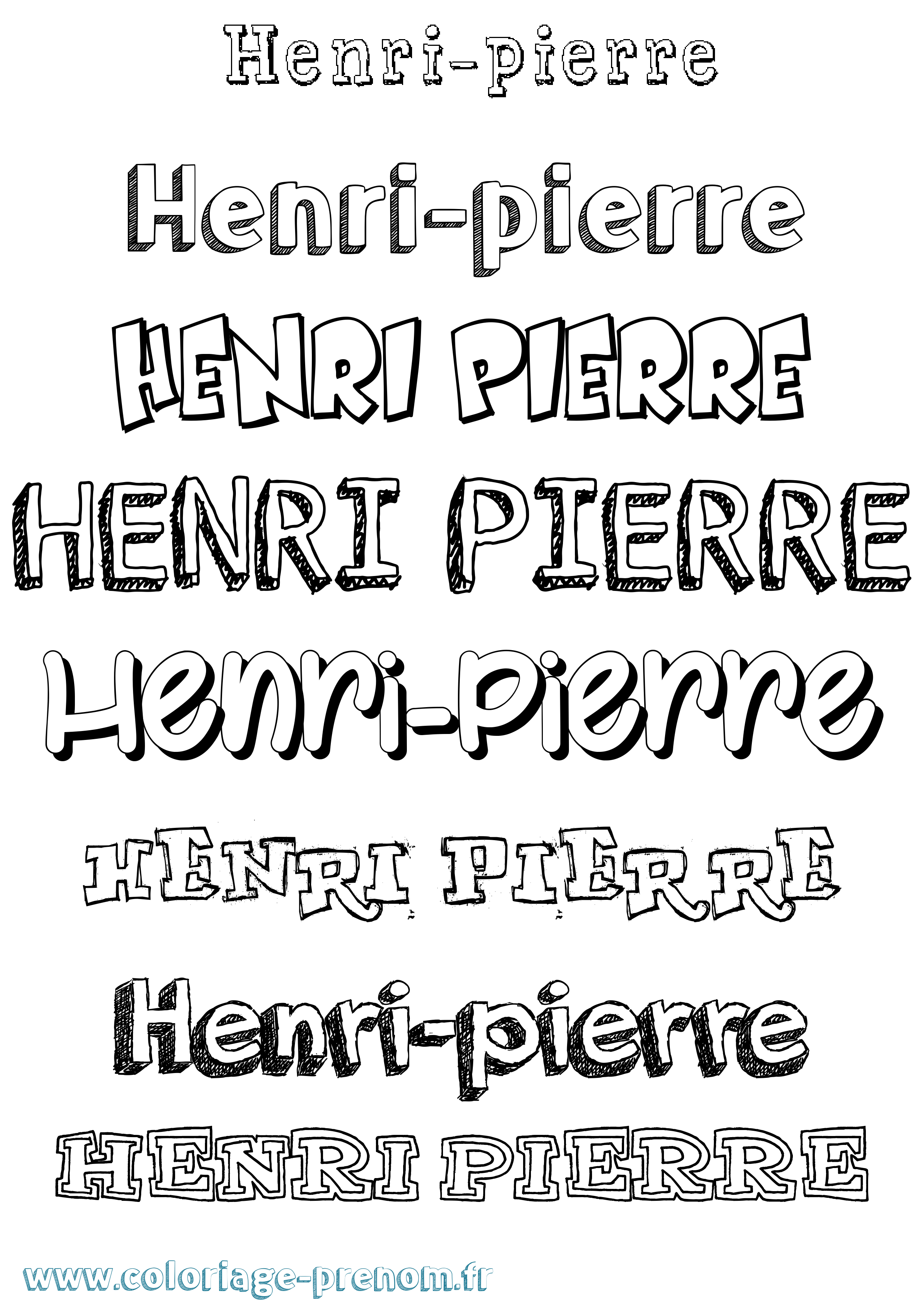 Coloriage prénom Henri-Pierre Dessiné