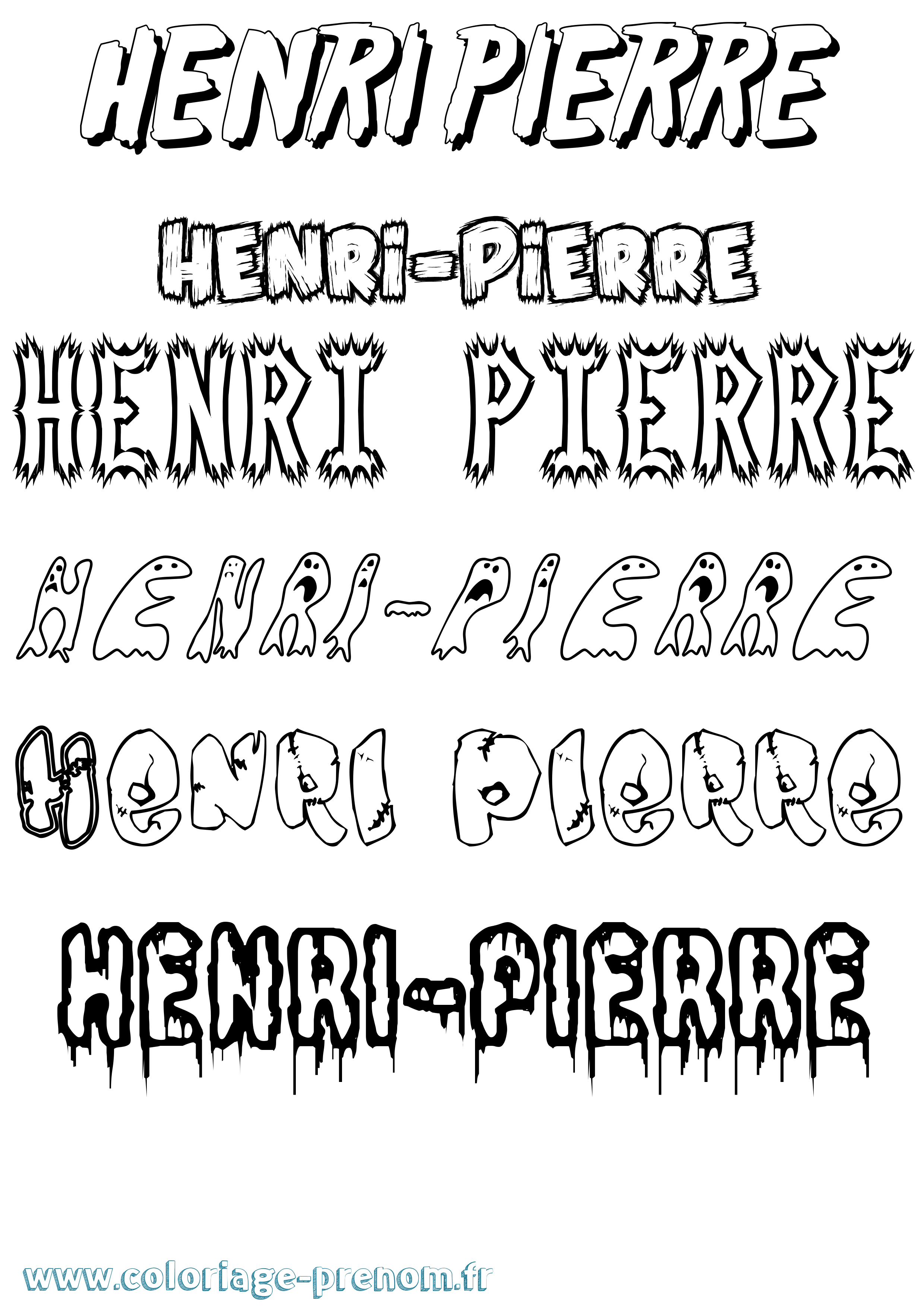 Coloriage prénom Henri-Pierre Frisson