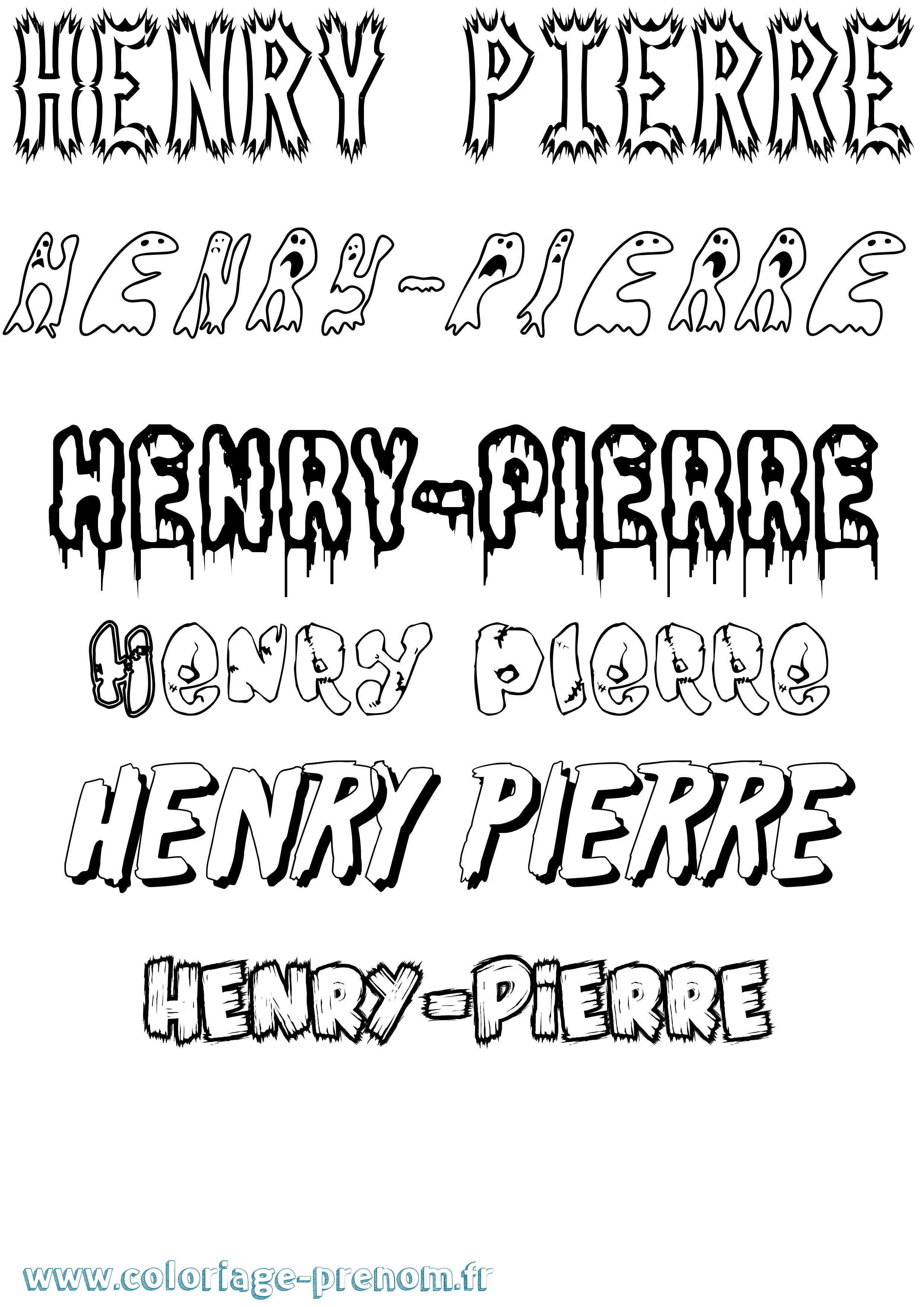 Coloriage prénom Henry-Pierre Frisson