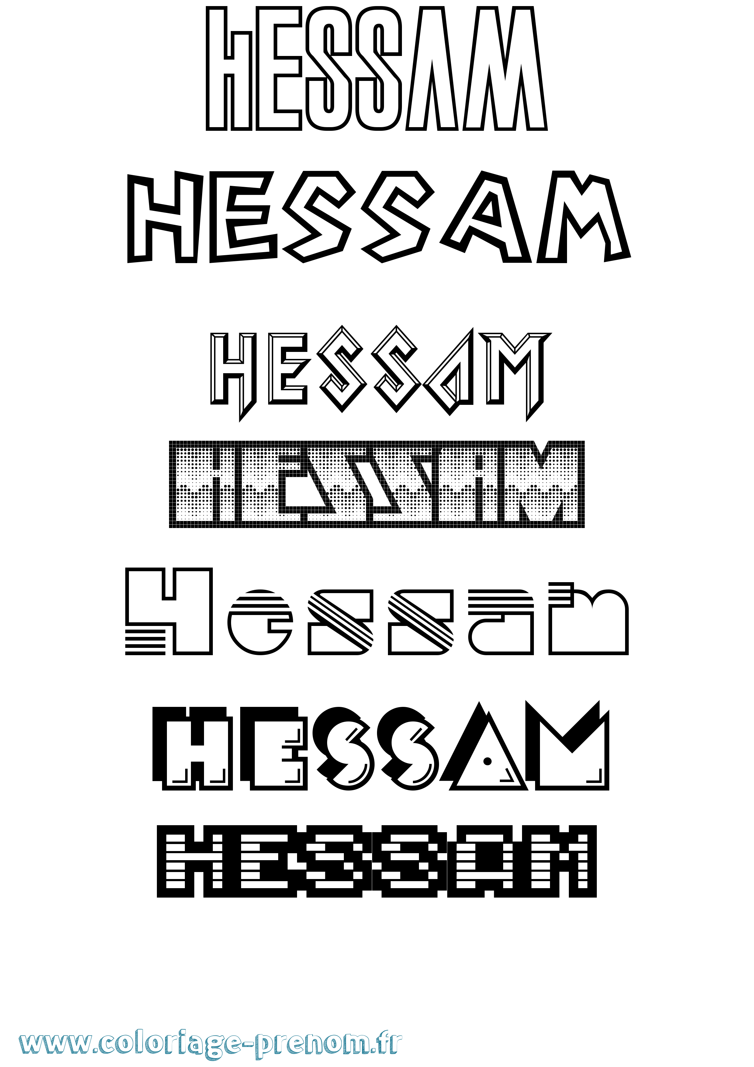 Coloriage Hessam Jeux Vidéos Coloriage prénom Hessam Jeux Vidéos