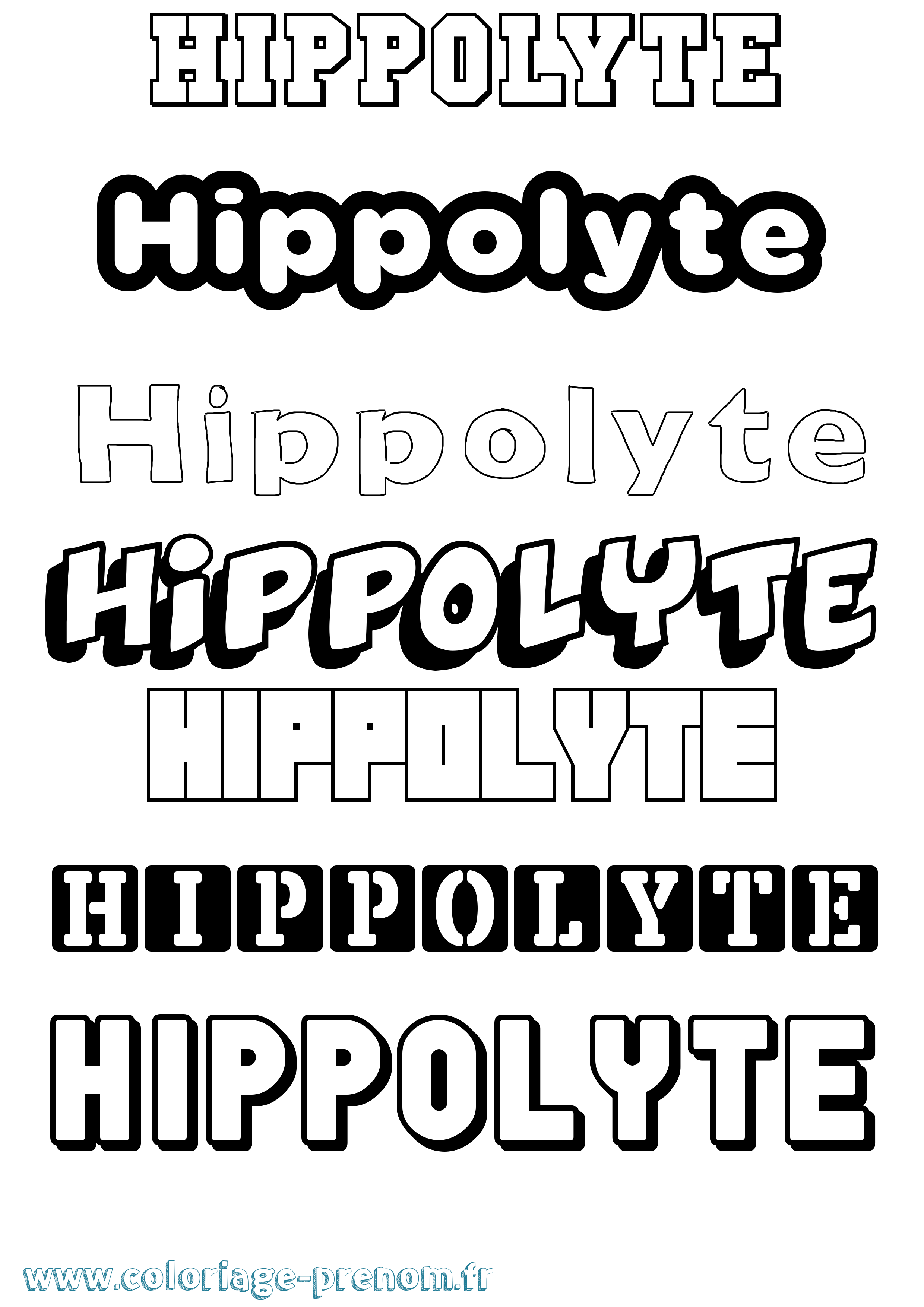 Coloriage Hippolyte Simple Coloriage prénom Hippolyte Simple