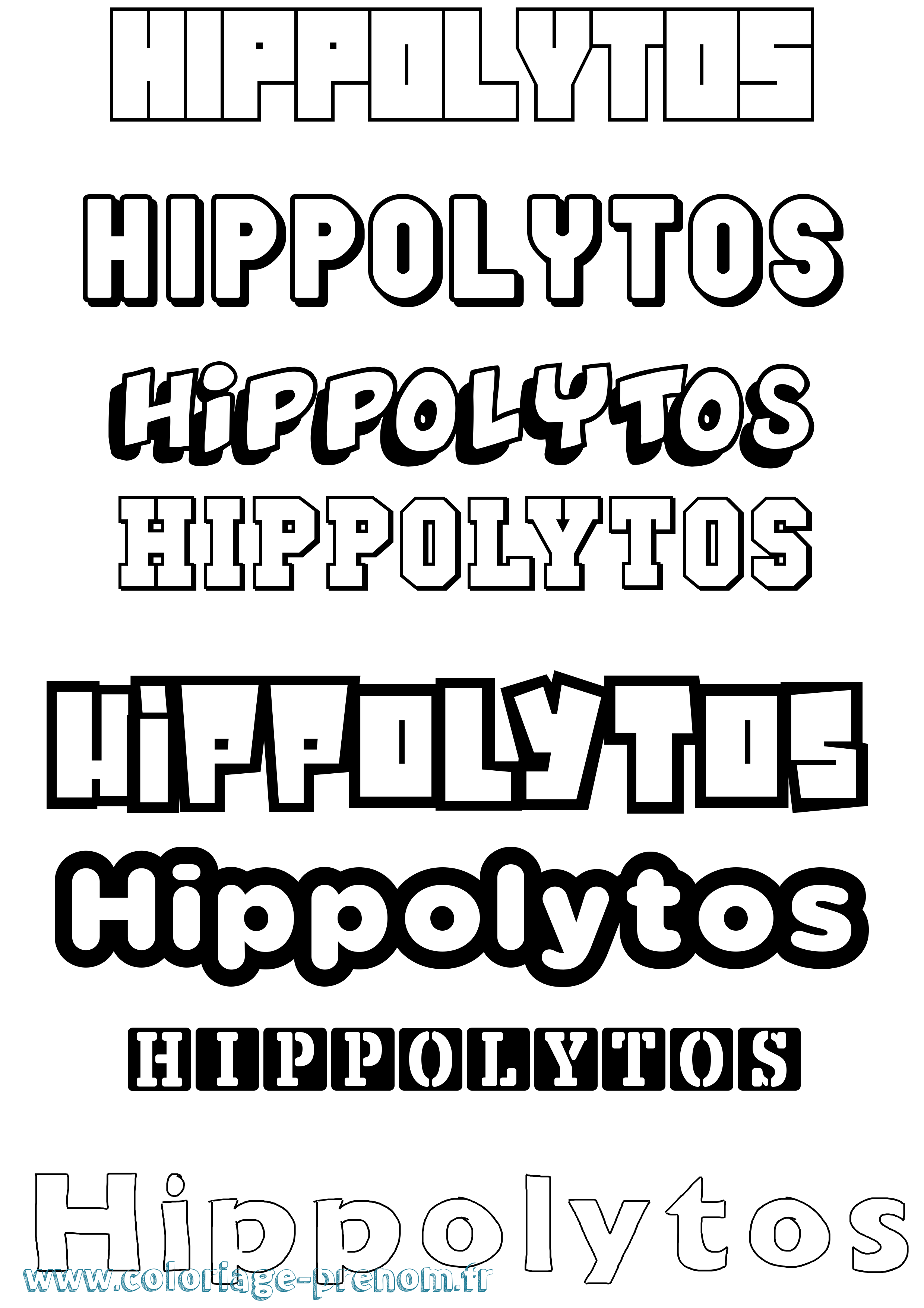 Coloriage Hippolytos Simple Coloriage prénom Hippolytos Simple