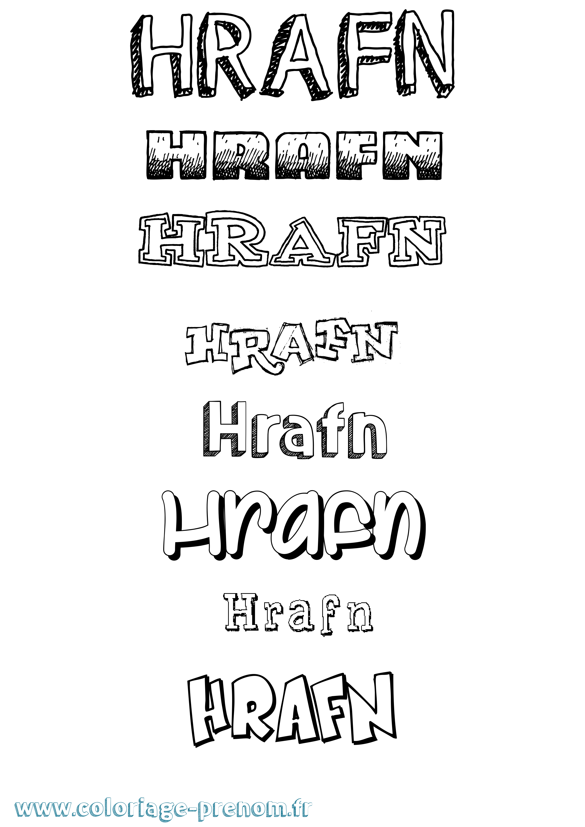 Coloriage Hrafn Dessiné Coloriage prénom Hrafn Dessiné