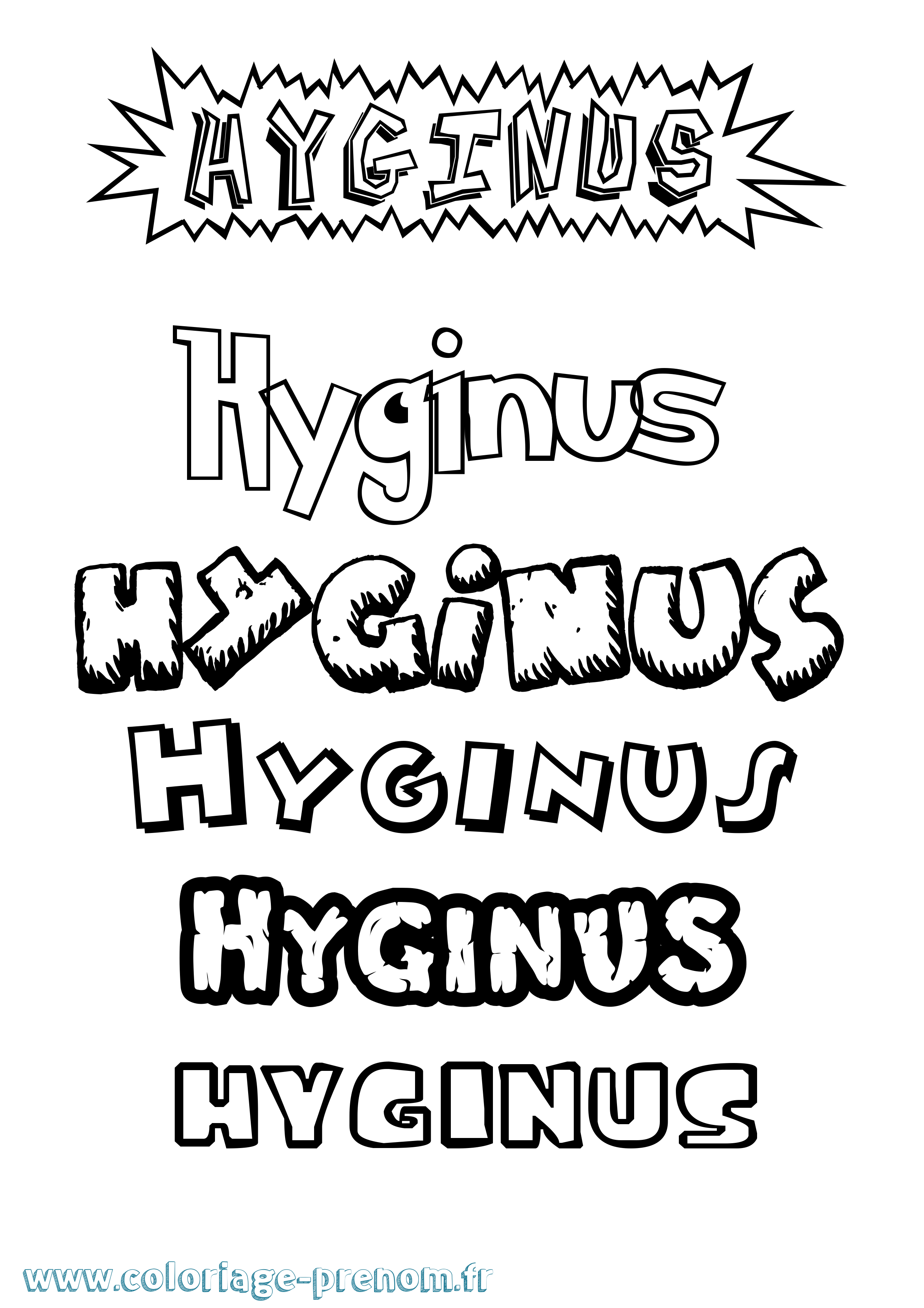 Coloriage prénom Hyginus Dessin Animé