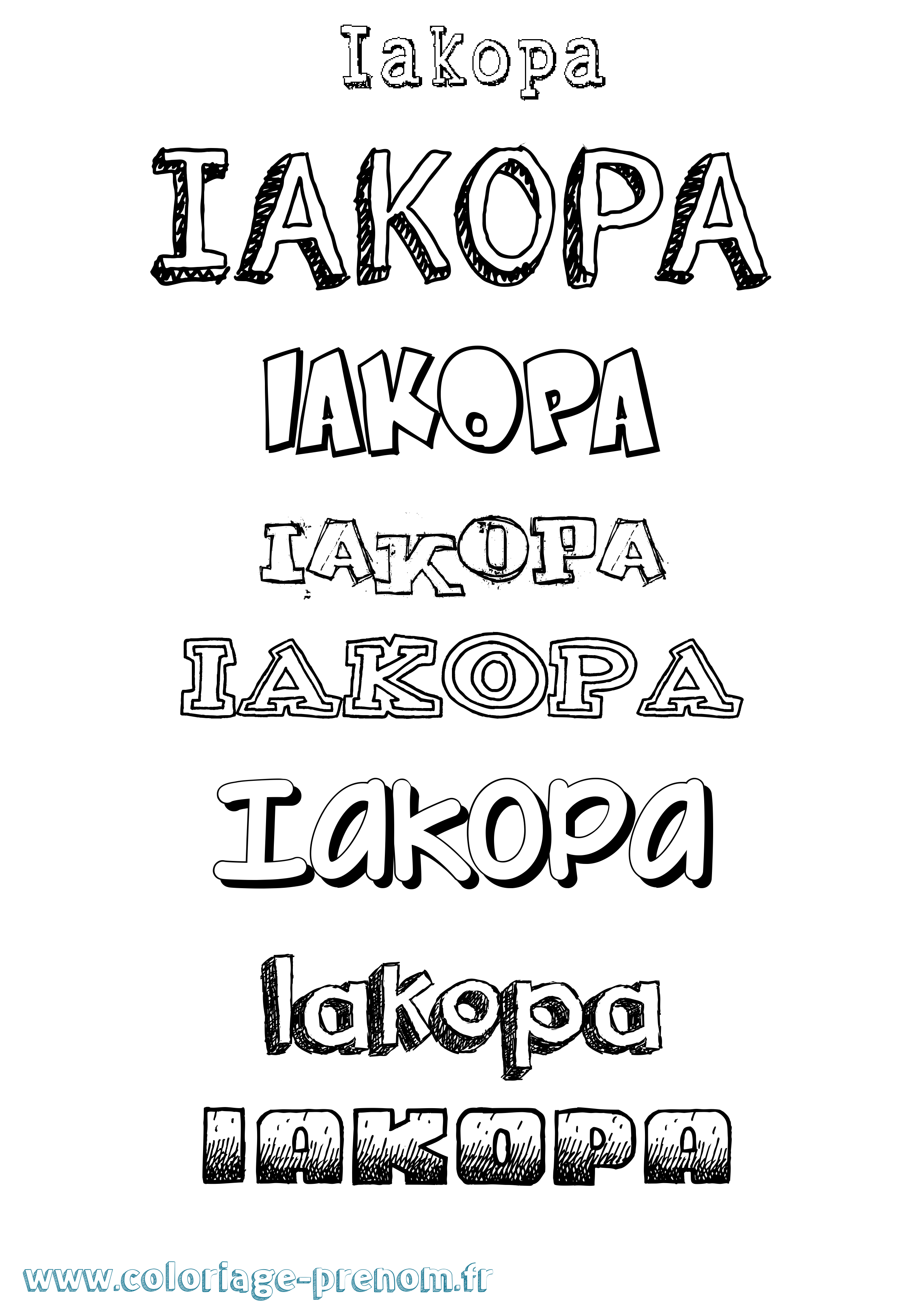Coloriage Iakopa Dessiné Coloriage prénom Iakopa Dessiné