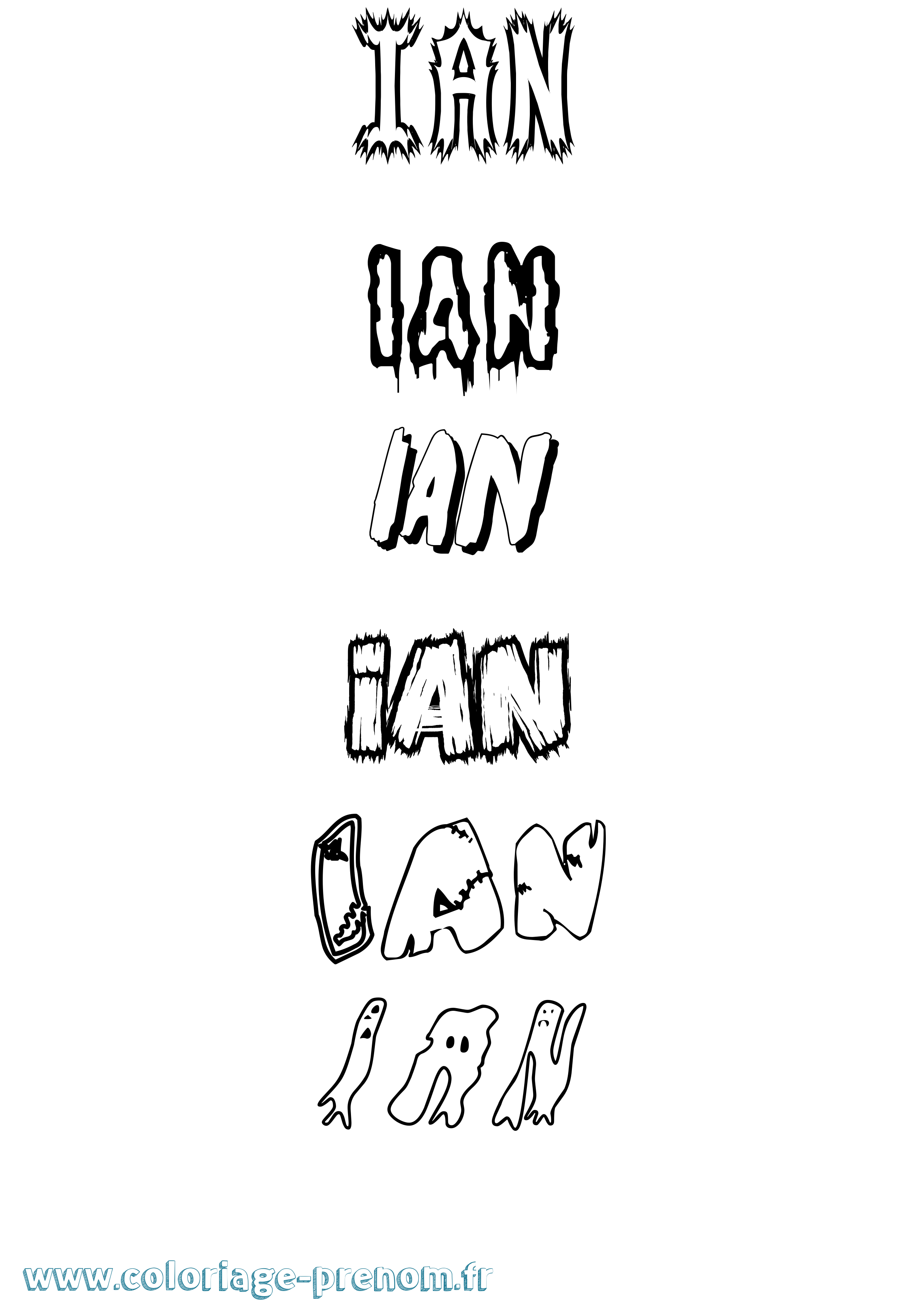 Coloriage Ian Frisson Coloriage prénom Ian Frisson