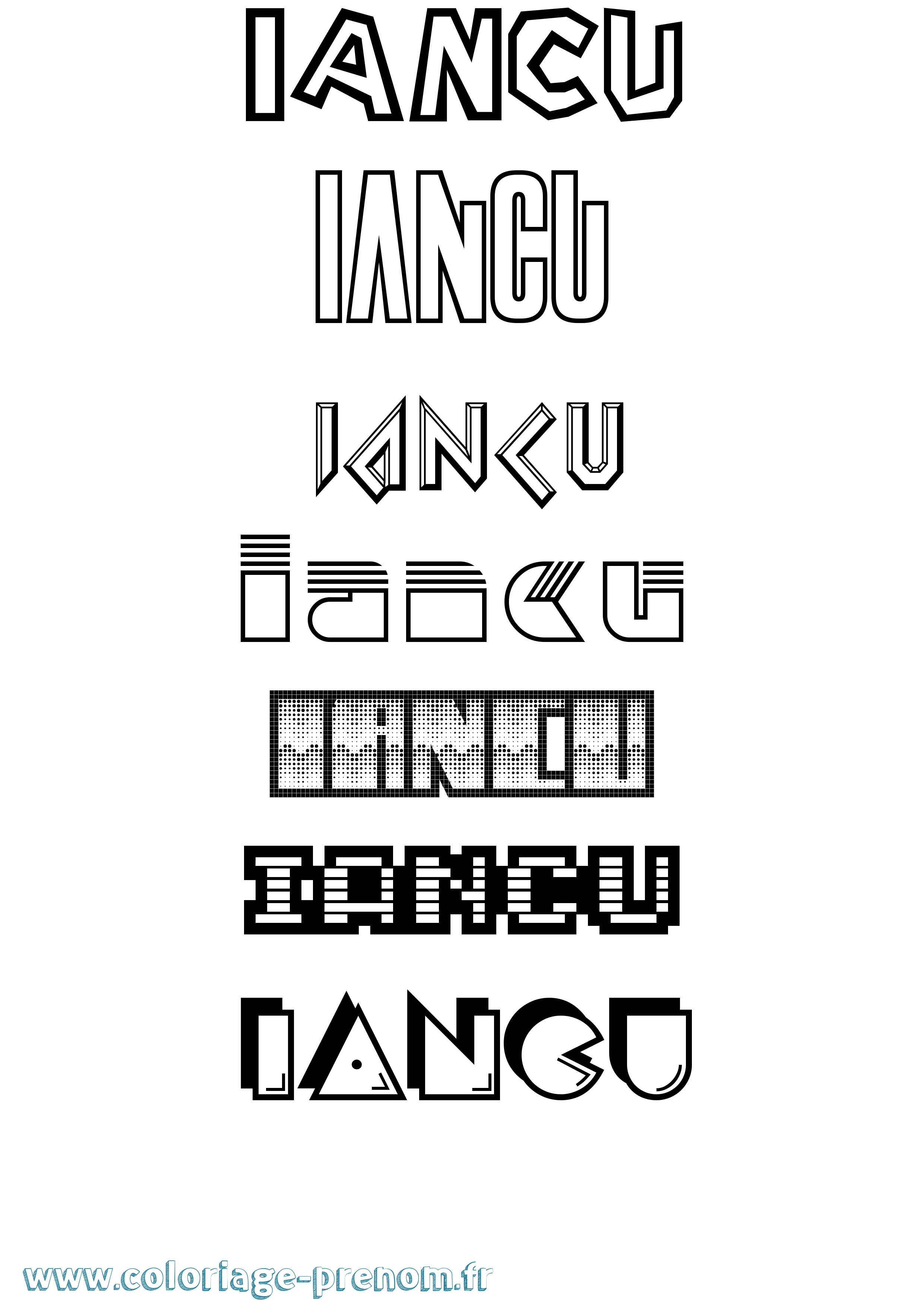 Coloriage Iancu Jeux Vidéos Coloriage prénom Iancu Jeux Vidéos
