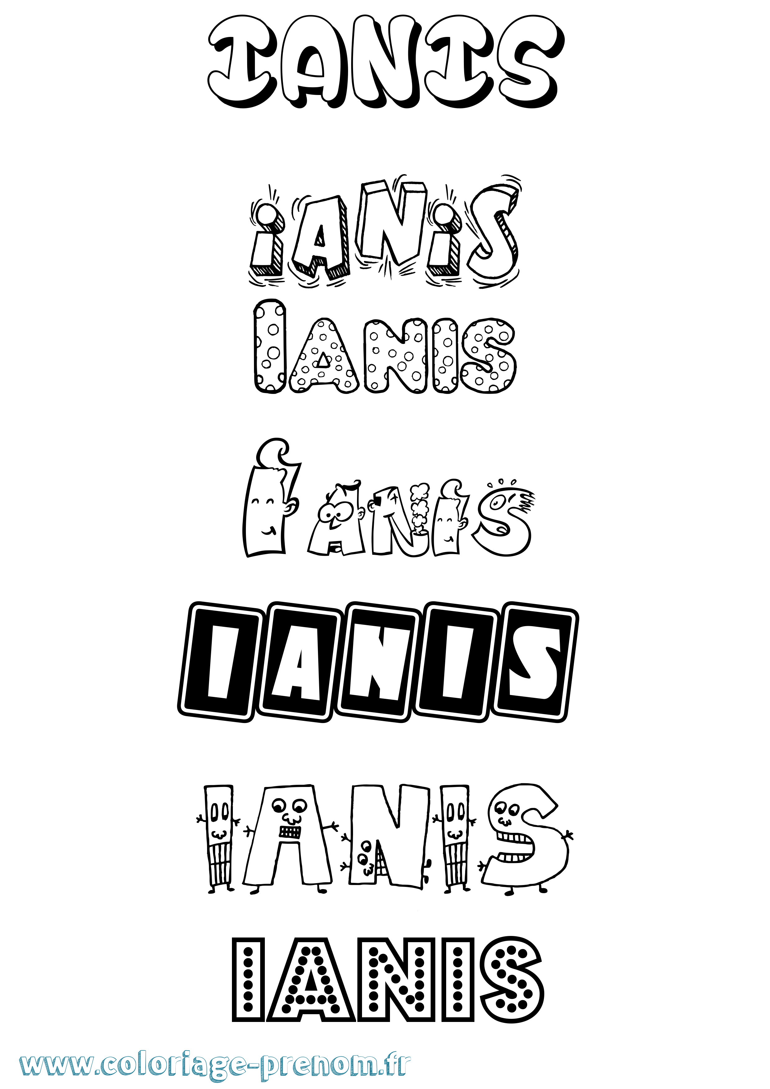 Coloriage Ianis Fun Coloriage prénom Ianis Fun