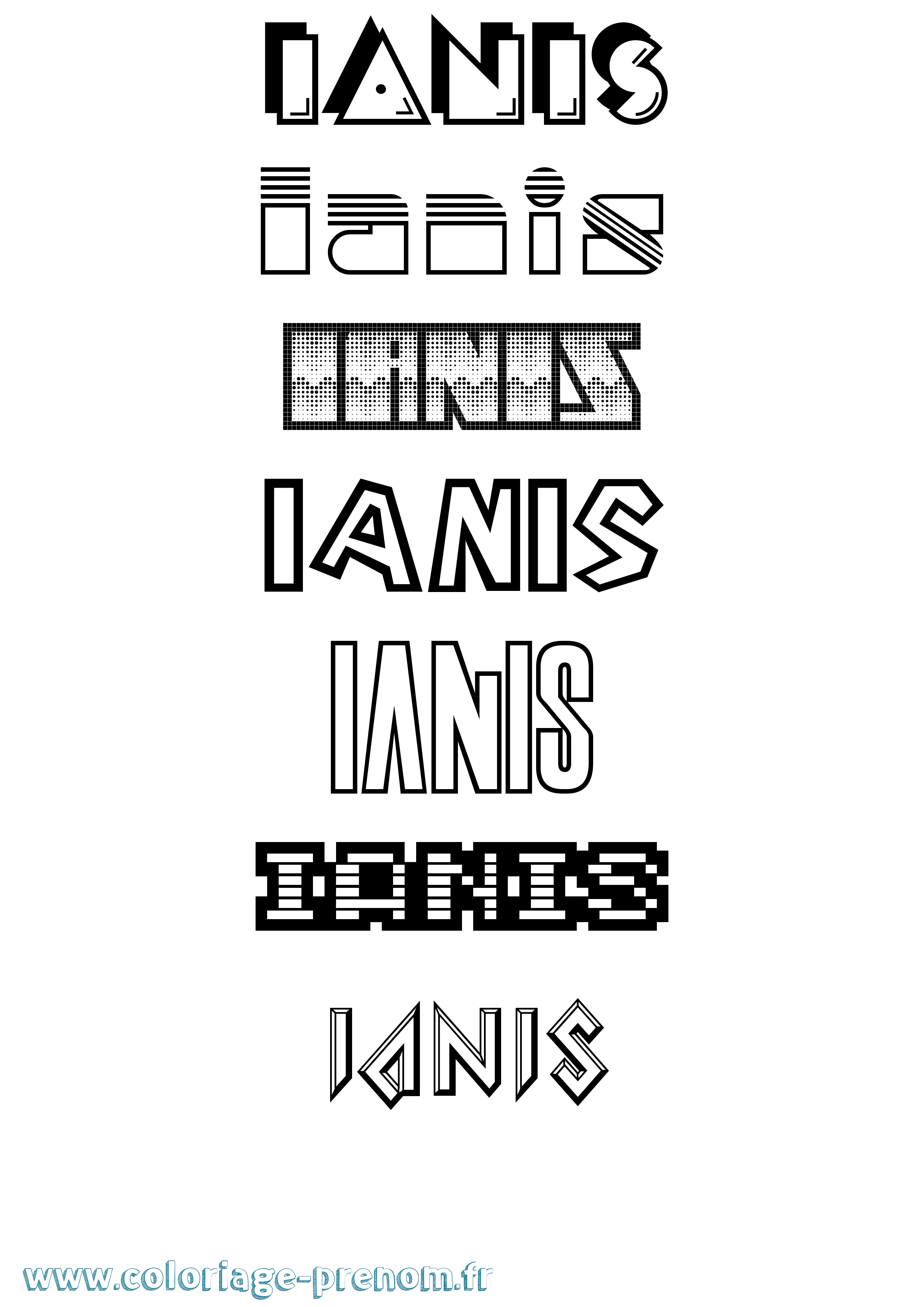 Coloriage Ianis Jeux Vidéos Coloriage prénom Ianis Jeux Vidéos