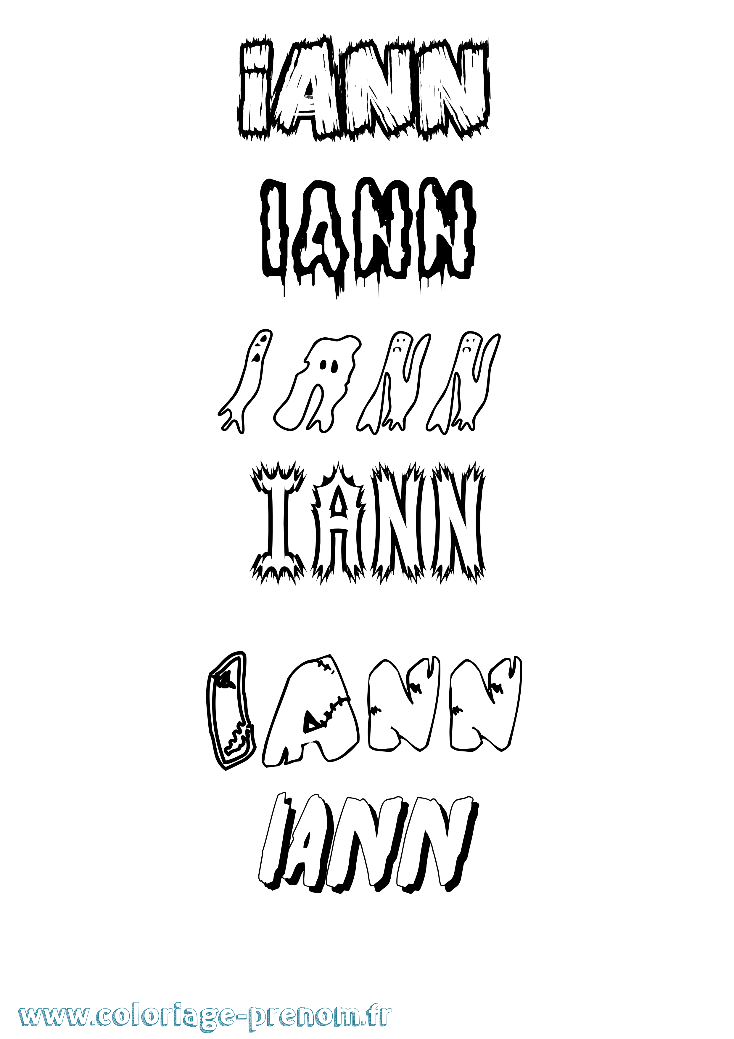 Coloriage Iann Frisson Coloriage prénom Iann Frisson