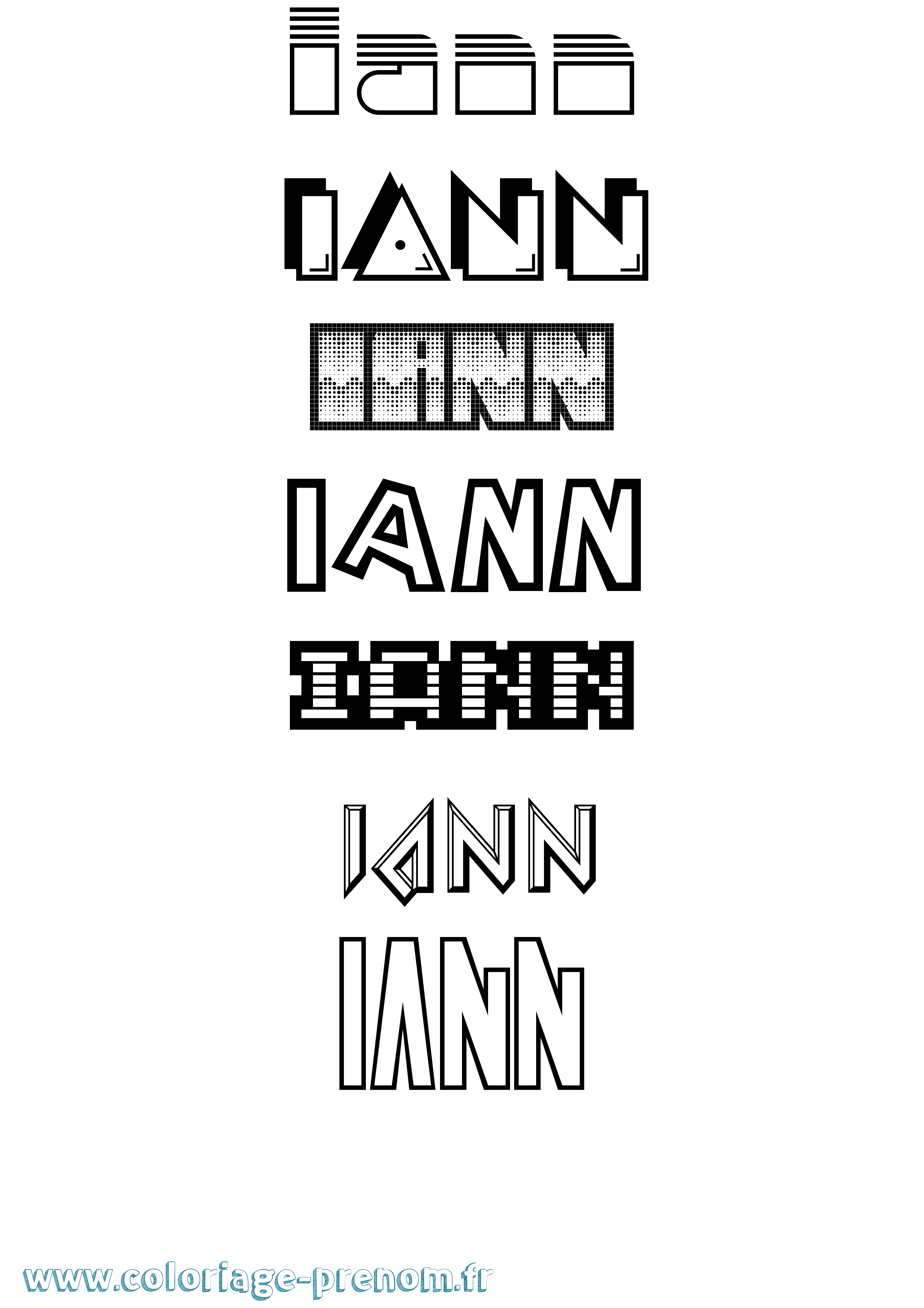 Coloriage Iann Jeux Vidéos Coloriage prénom Iann Jeux Vidéos