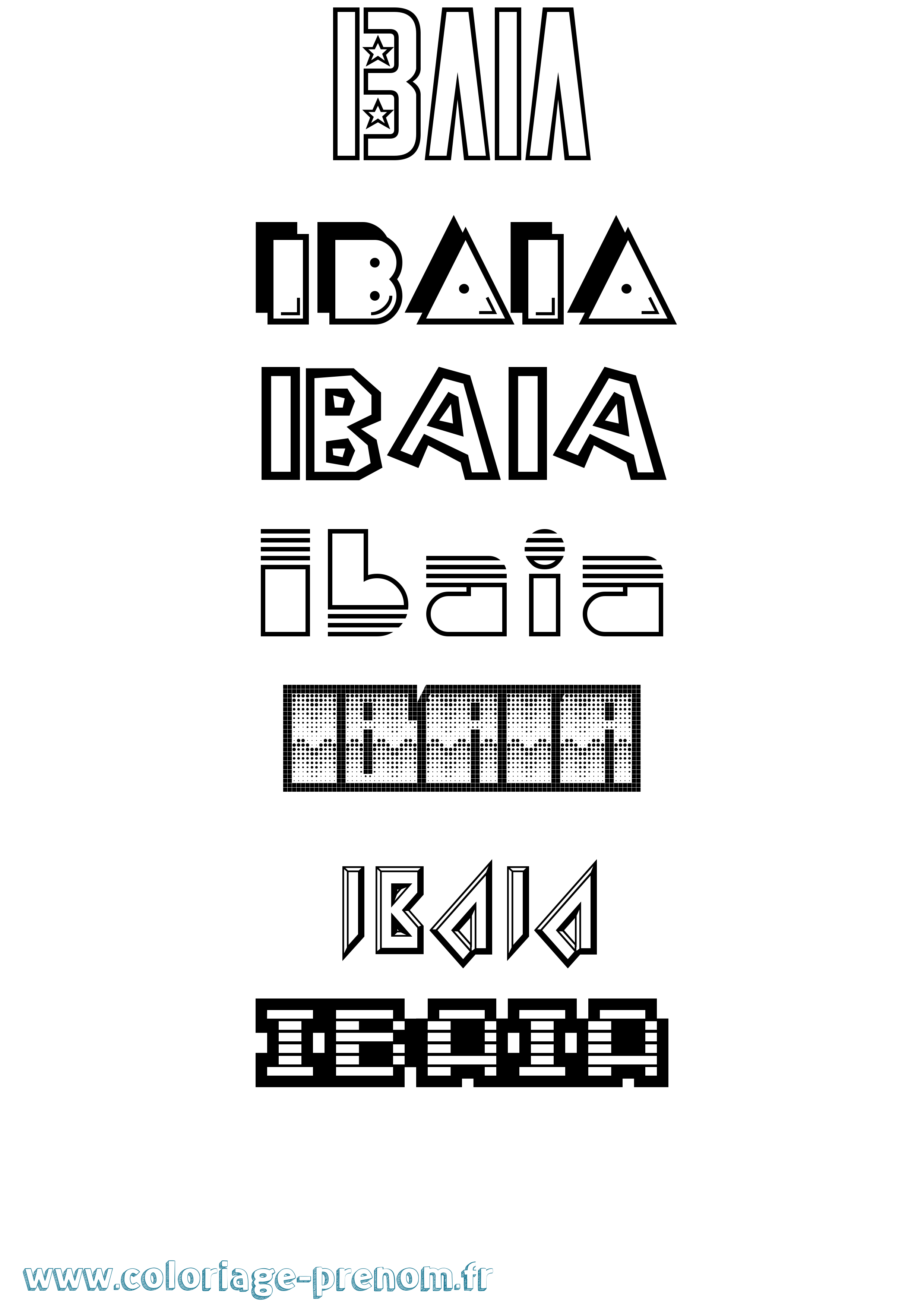 Coloriage Ibaia Jeux Vidéos Coloriage prénom Ibaia Jeux Vidéos