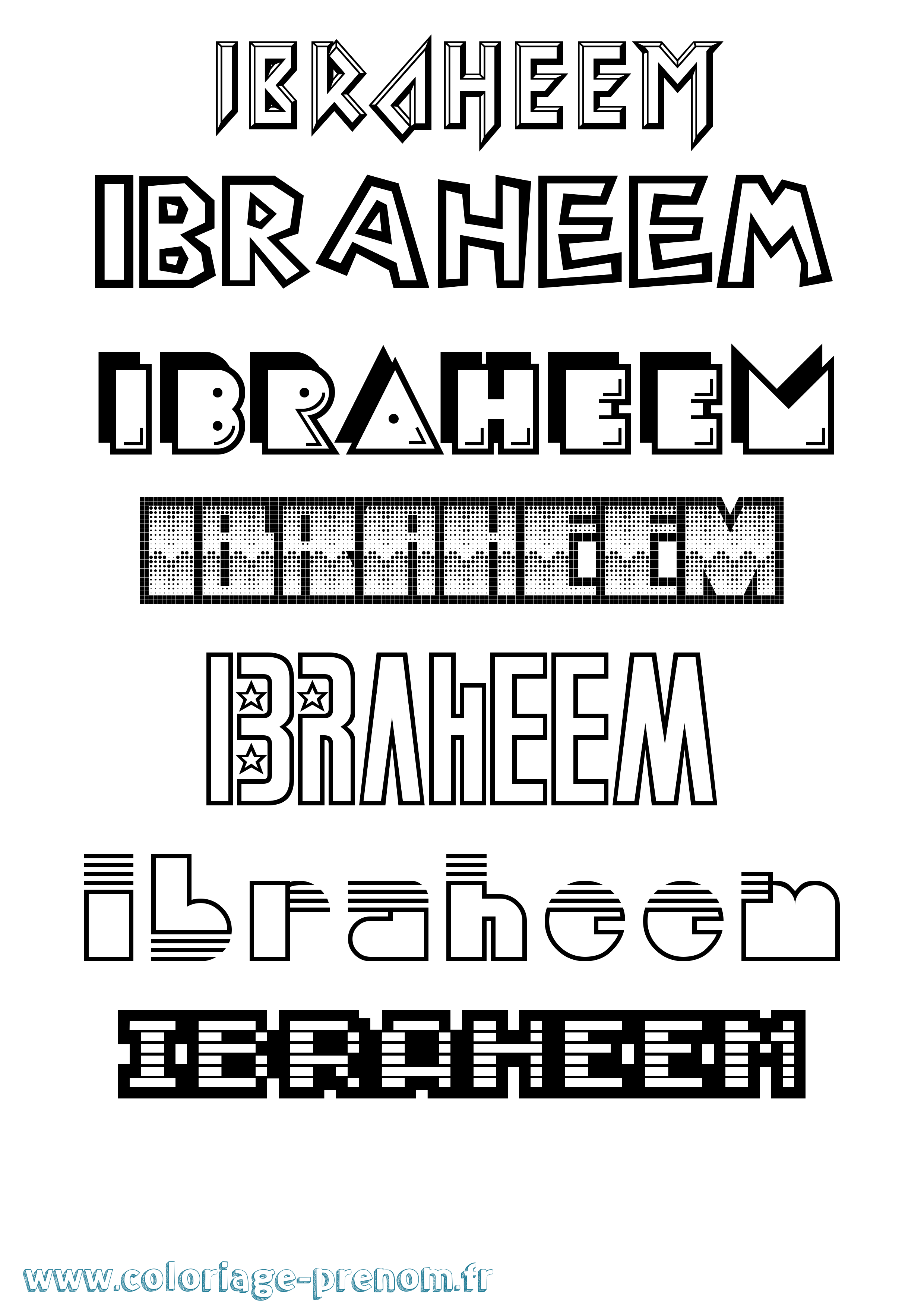 Coloriage Ibraheem Jeux Vidéos Coloriage prénom Ibraheem Jeux Vidéos