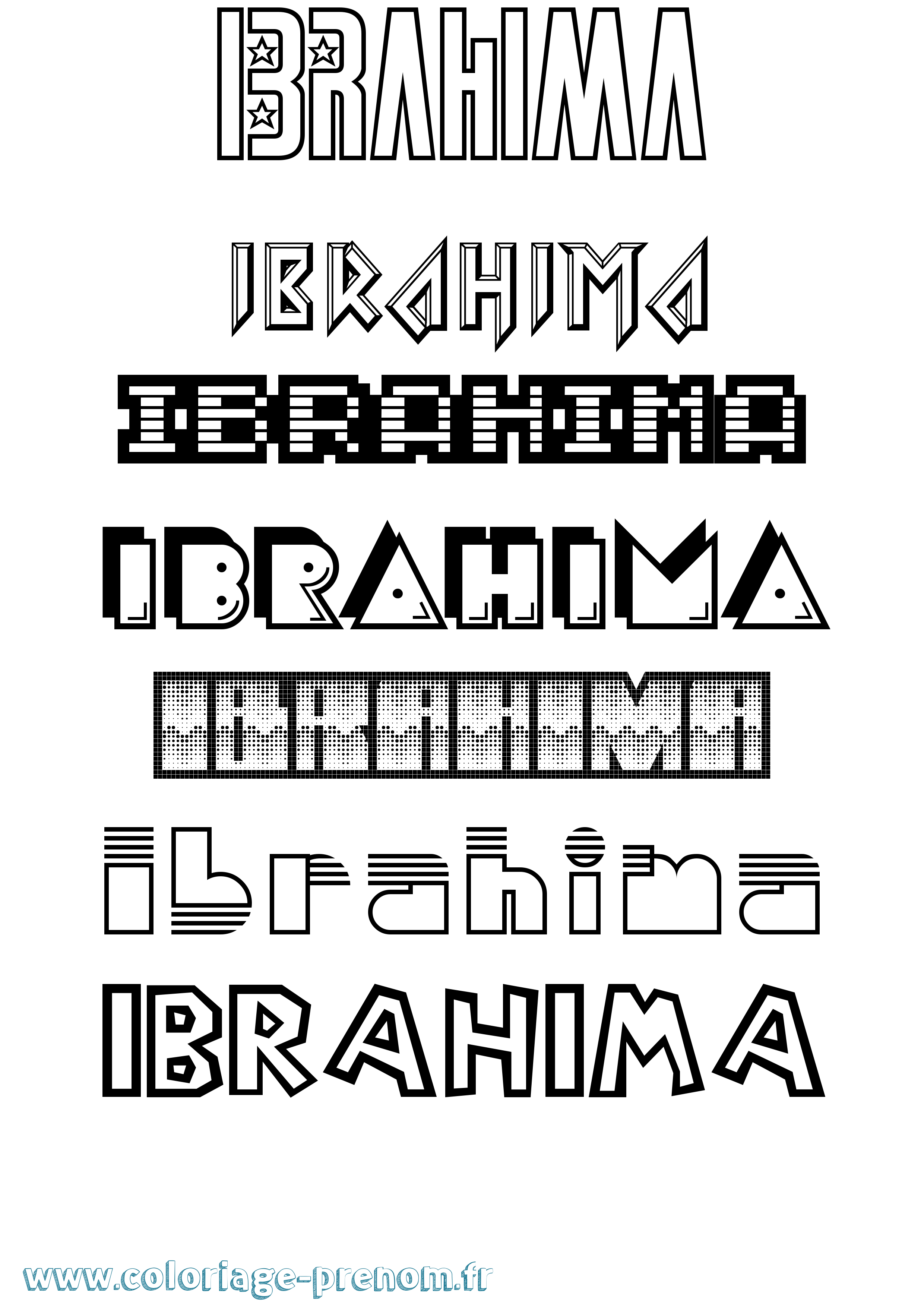 Coloriage Ibrahima Jeux Vidéos Coloriage prénom Ibrahima Jeux Vidéos
