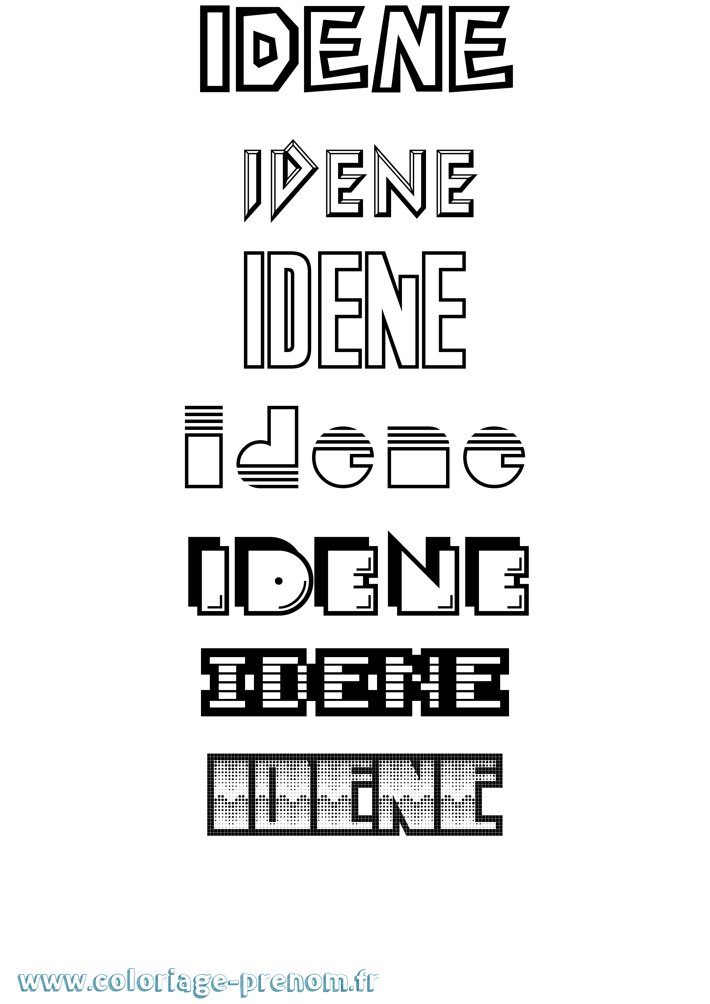 Coloriage Idene Jeux Vidéos Coloriage prénom Idene Jeux Vidéos