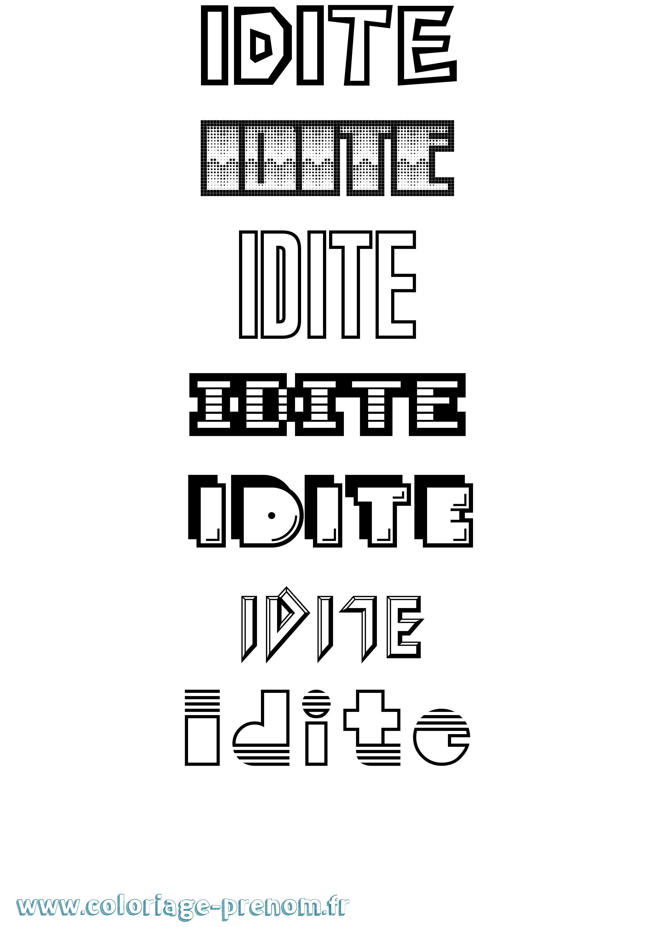 Coloriage Idite Jeux Vidéos Coloriage prénom Idite Jeux Vidéos
