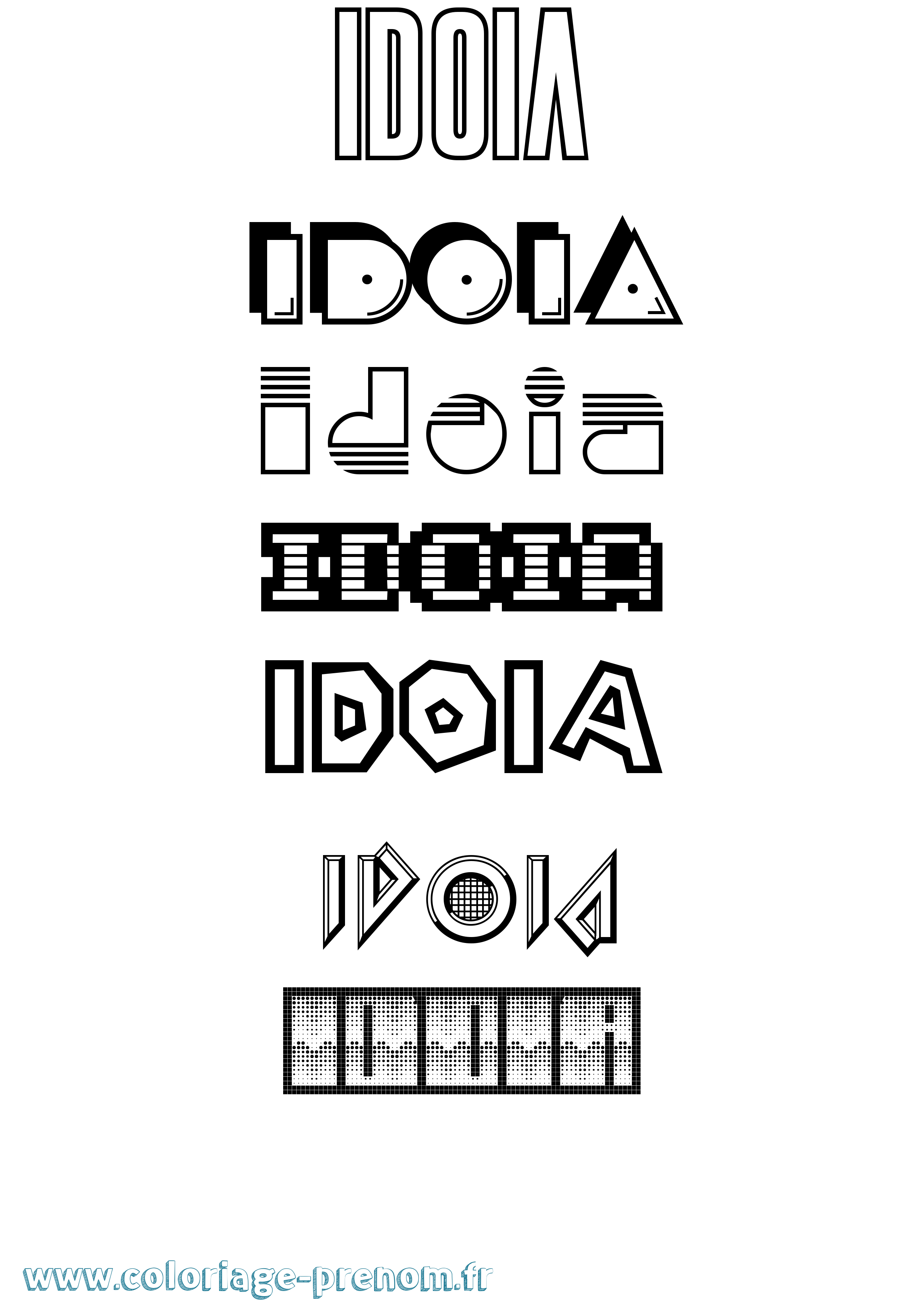 Coloriage Idoia Jeux Vidéos Coloriage prénom Idoia Jeux Vidéos