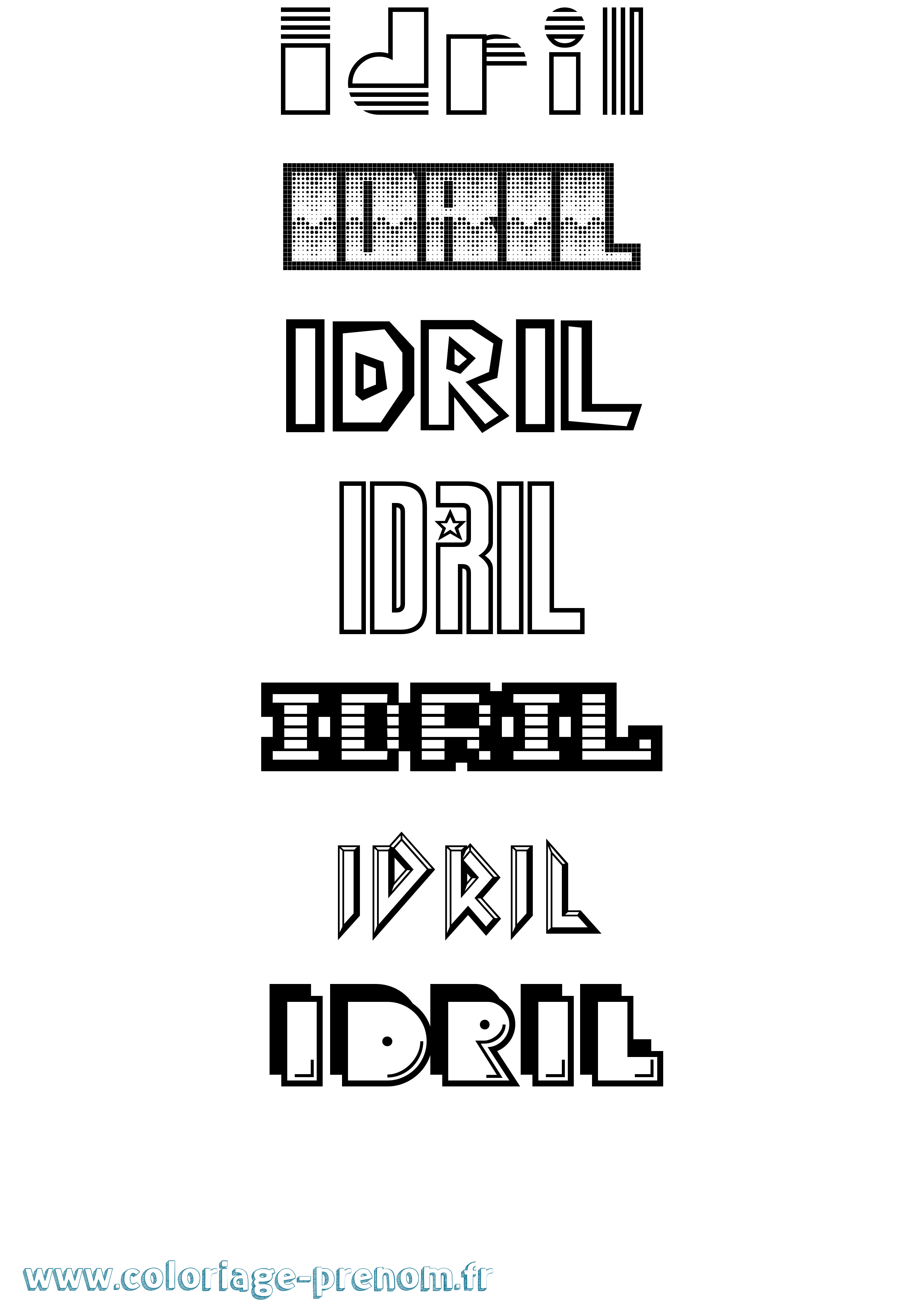 Coloriage Idril Jeux Vidéos Coloriage prénom Idril Jeux Vidéos
