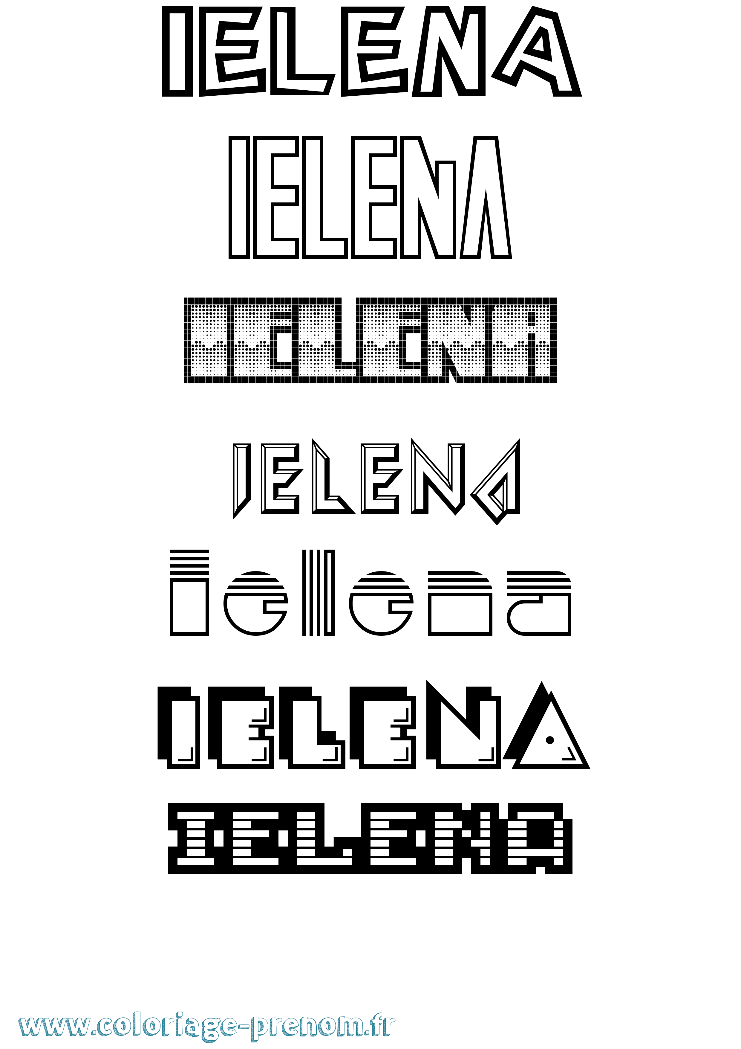 Coloriage Ielena Jeux Vidéos Coloriage prénom Ielena Jeux Vidéos