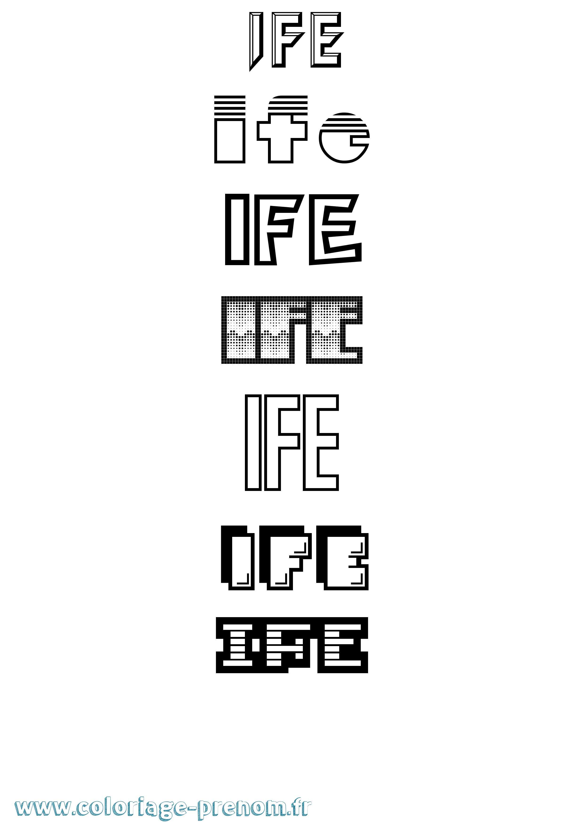 Coloriage Ife Jeux Vidéos Coloriage prénom Ife Jeux Vidéos