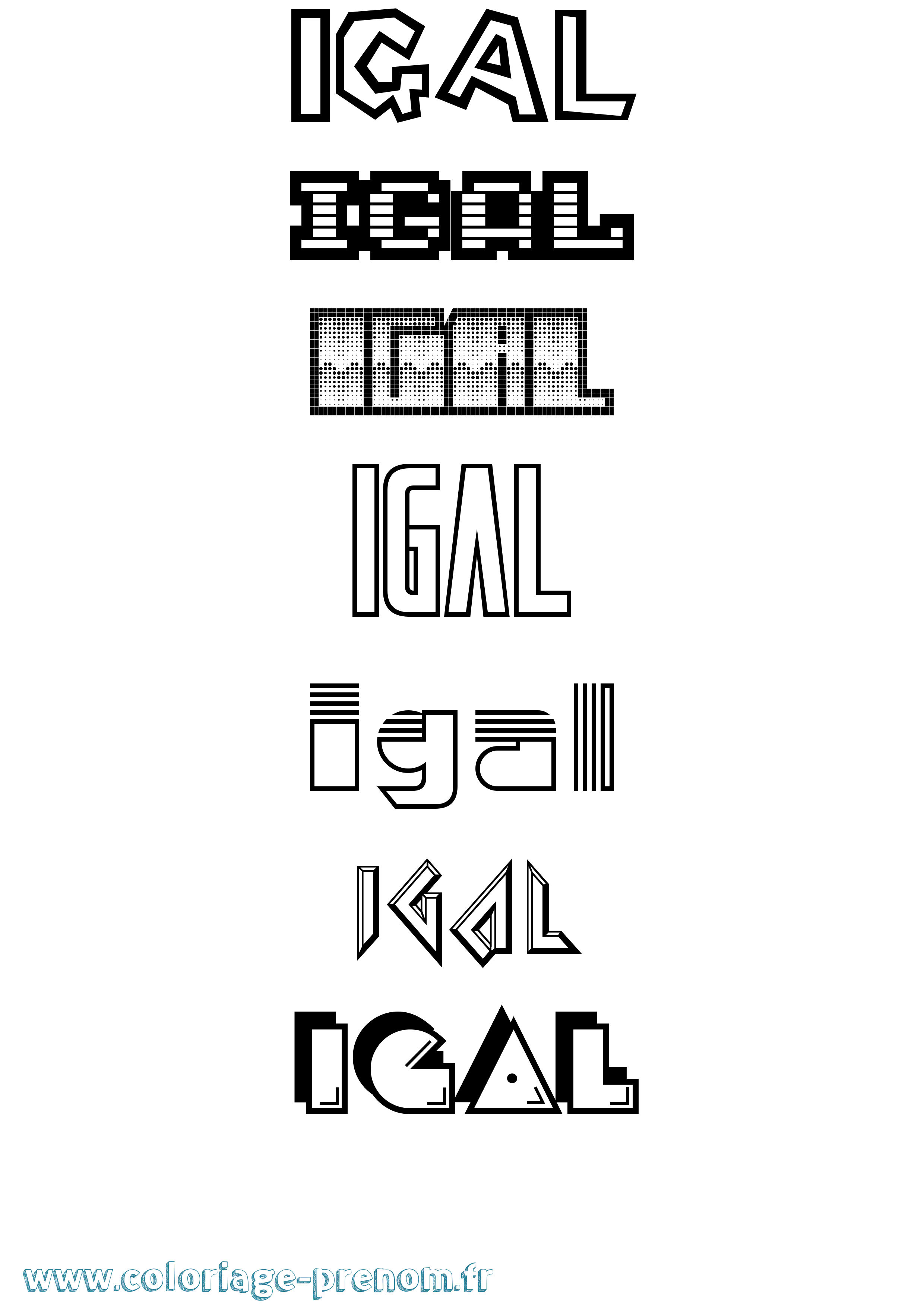 Coloriage Igal Jeux Vidéos Coloriage prénom Igal Jeux Vidéos