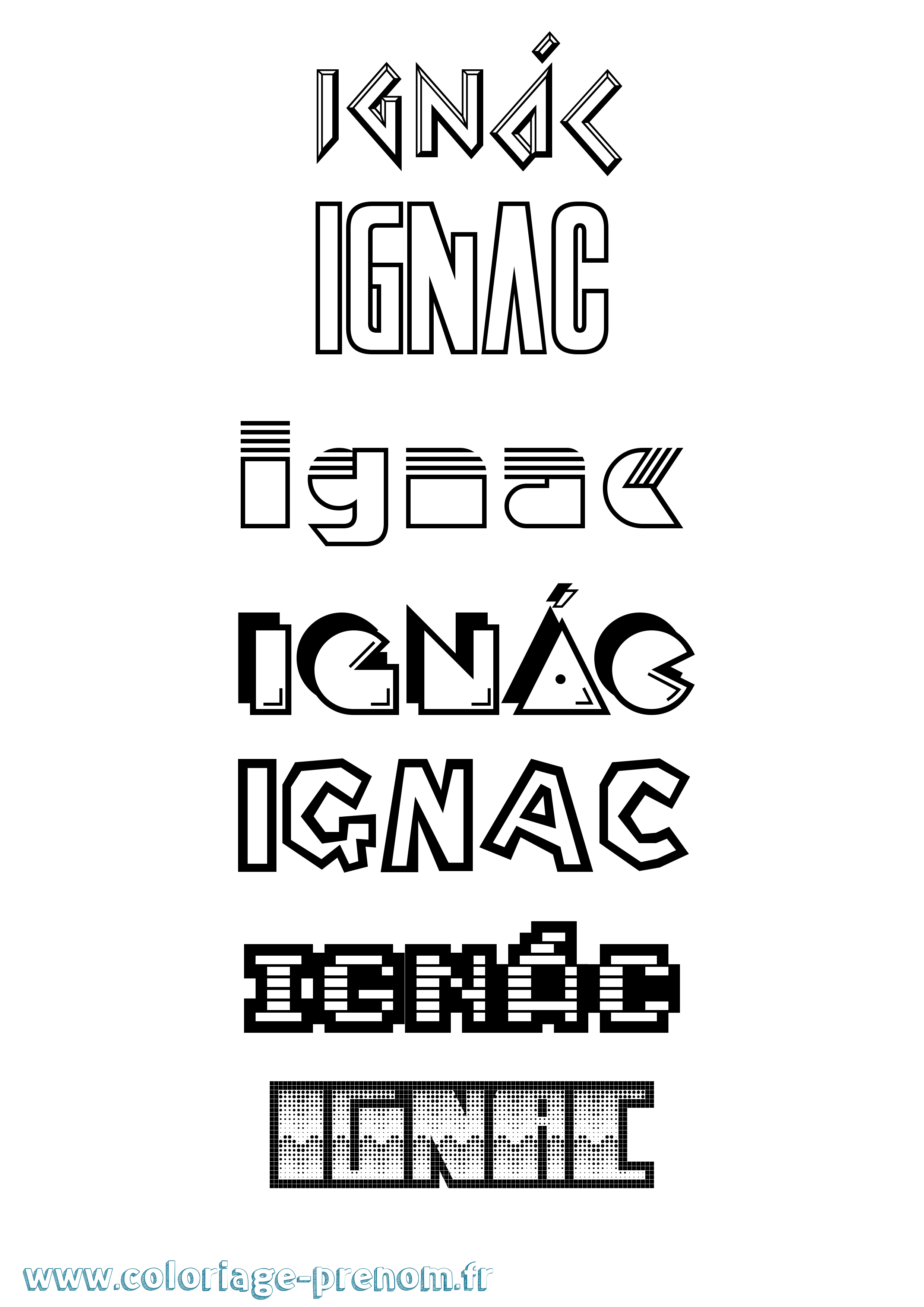 Coloriage Ignác Jeux Vidéos Coloriage prénom Ignác Jeux Vidéos