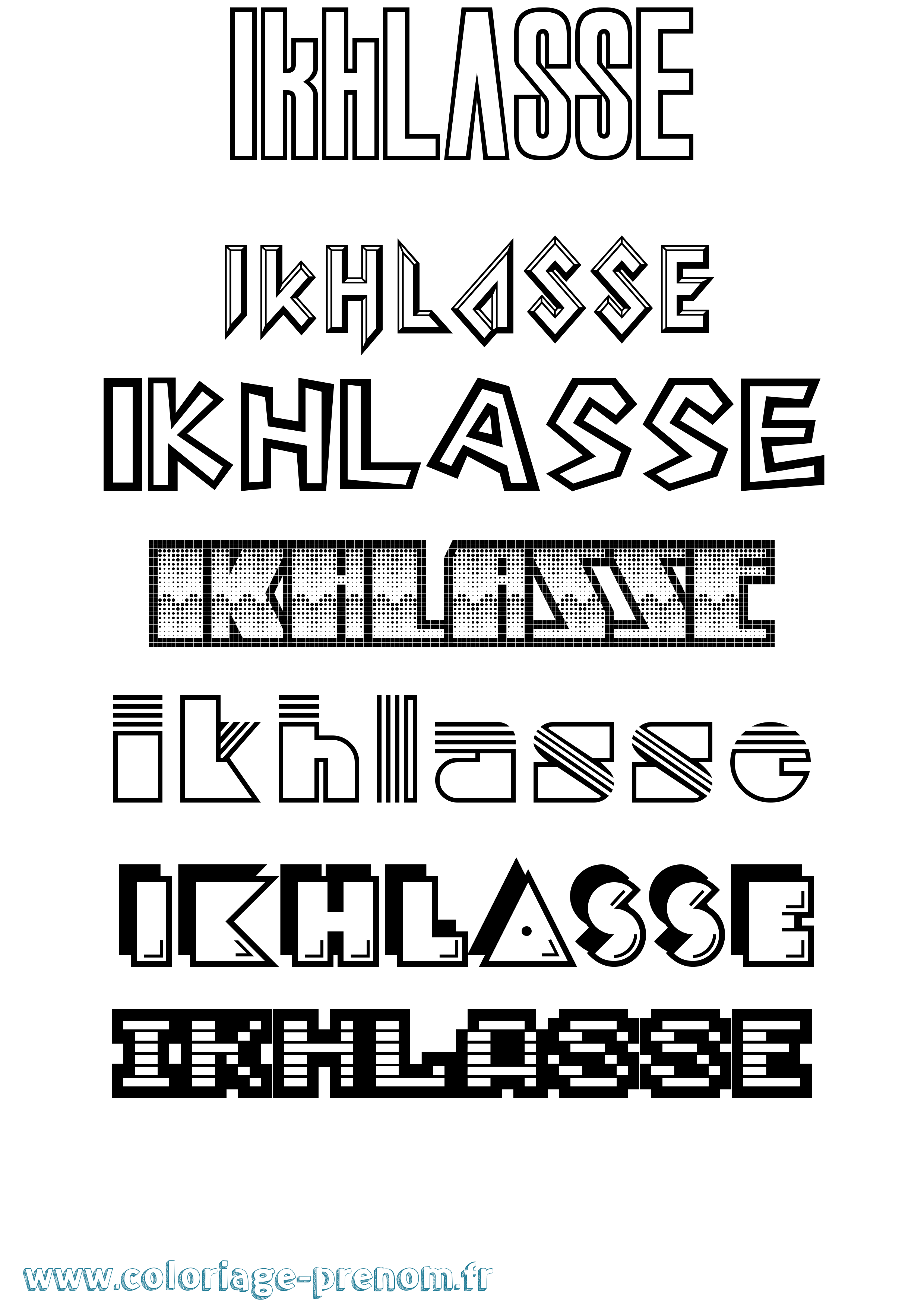 Coloriage Ikhlasse Jeux Vidéos Coloriage prénom Ikhlasse Jeux Vidéos