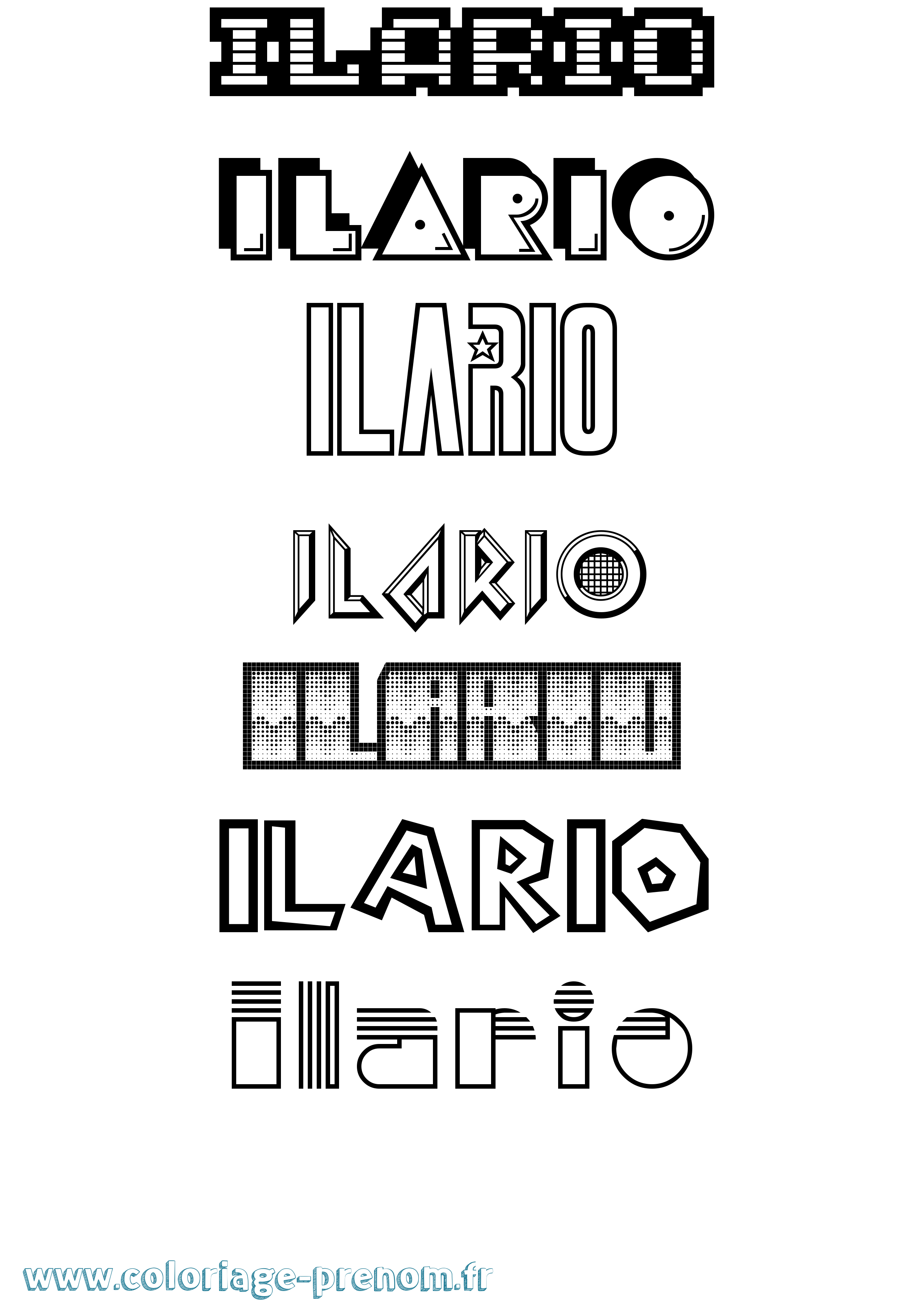 Coloriage Ilario Jeux Vidéos Coloriage prénom Ilario Jeux Vidéos