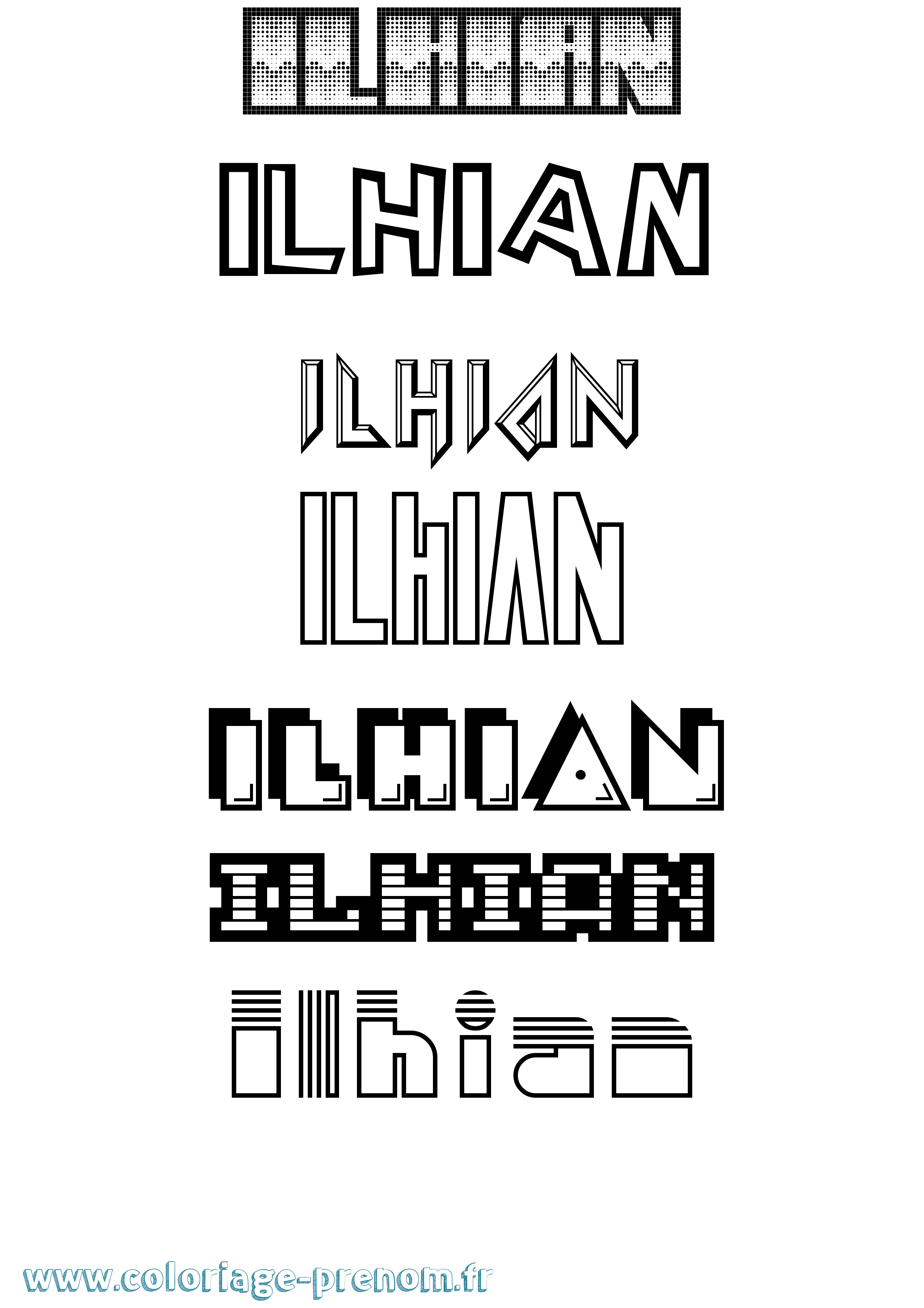Coloriage Ilhian Jeux Vidéos Coloriage prénom Ilhian Jeux Vidéos