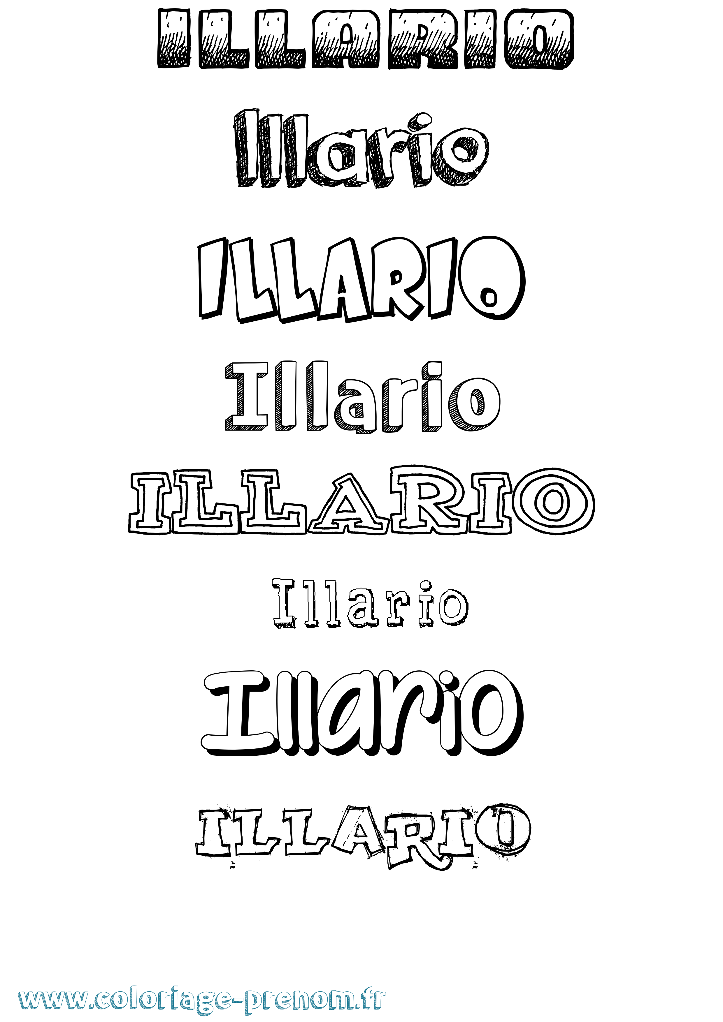 Coloriage Illario Dessiné Coloriage prénom Illario Dessiné