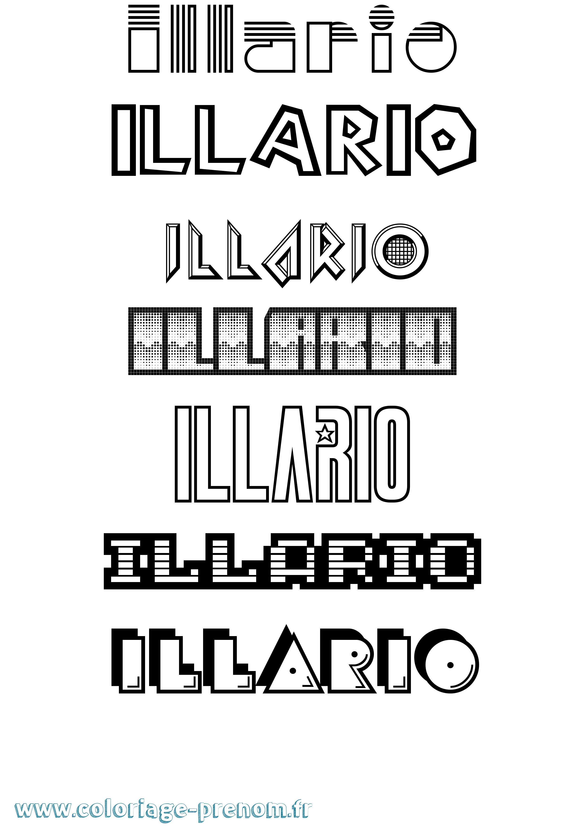 Coloriage Illario Jeux Vidéos Coloriage prénom Illario Jeux Vidéos