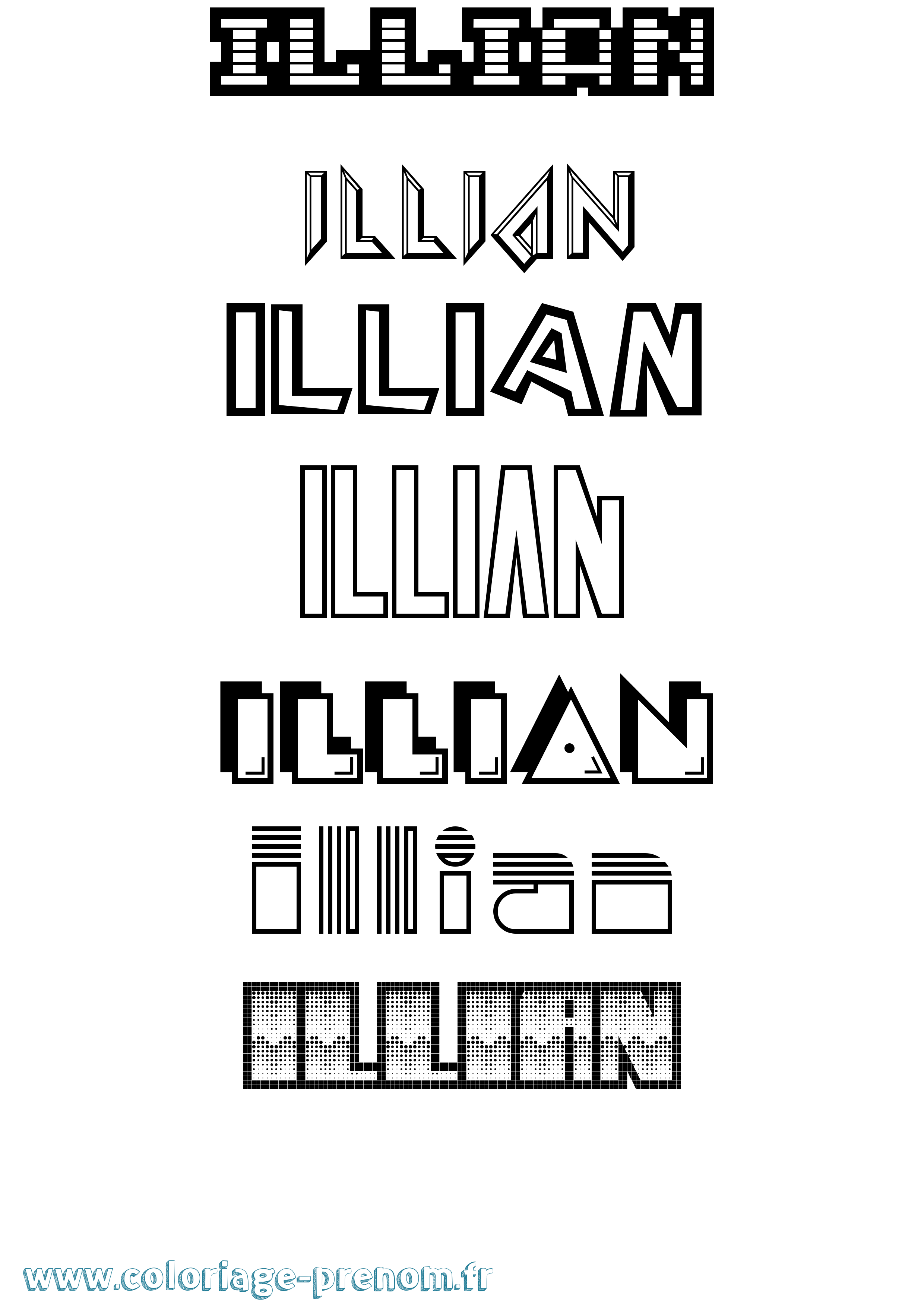 Coloriage Illian Jeux Vidéos Coloriage prénom Illian Jeux Vidéos