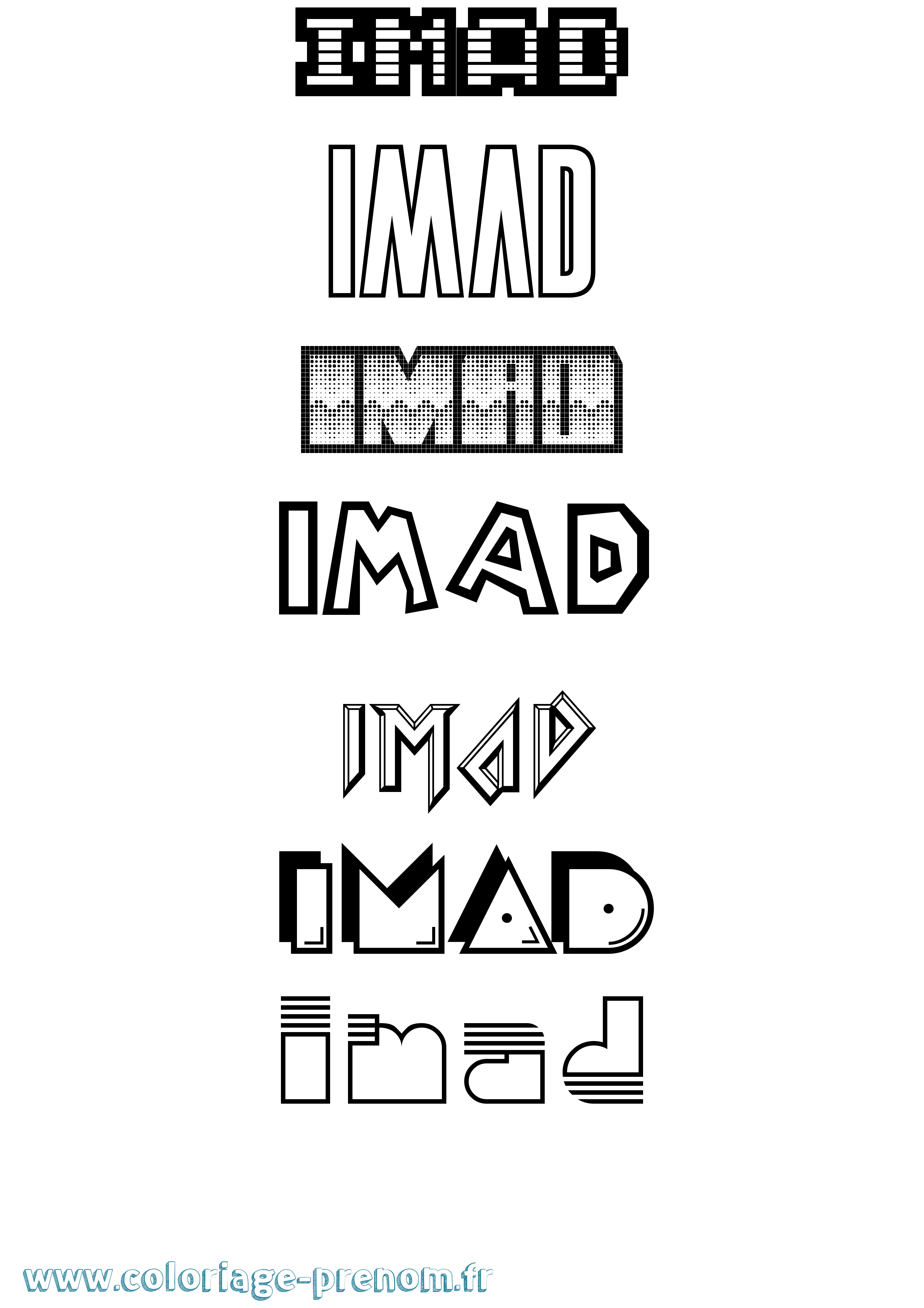 Coloriage Imad Jeux Vidéos Coloriage prénom Imad Jeux Vidéos