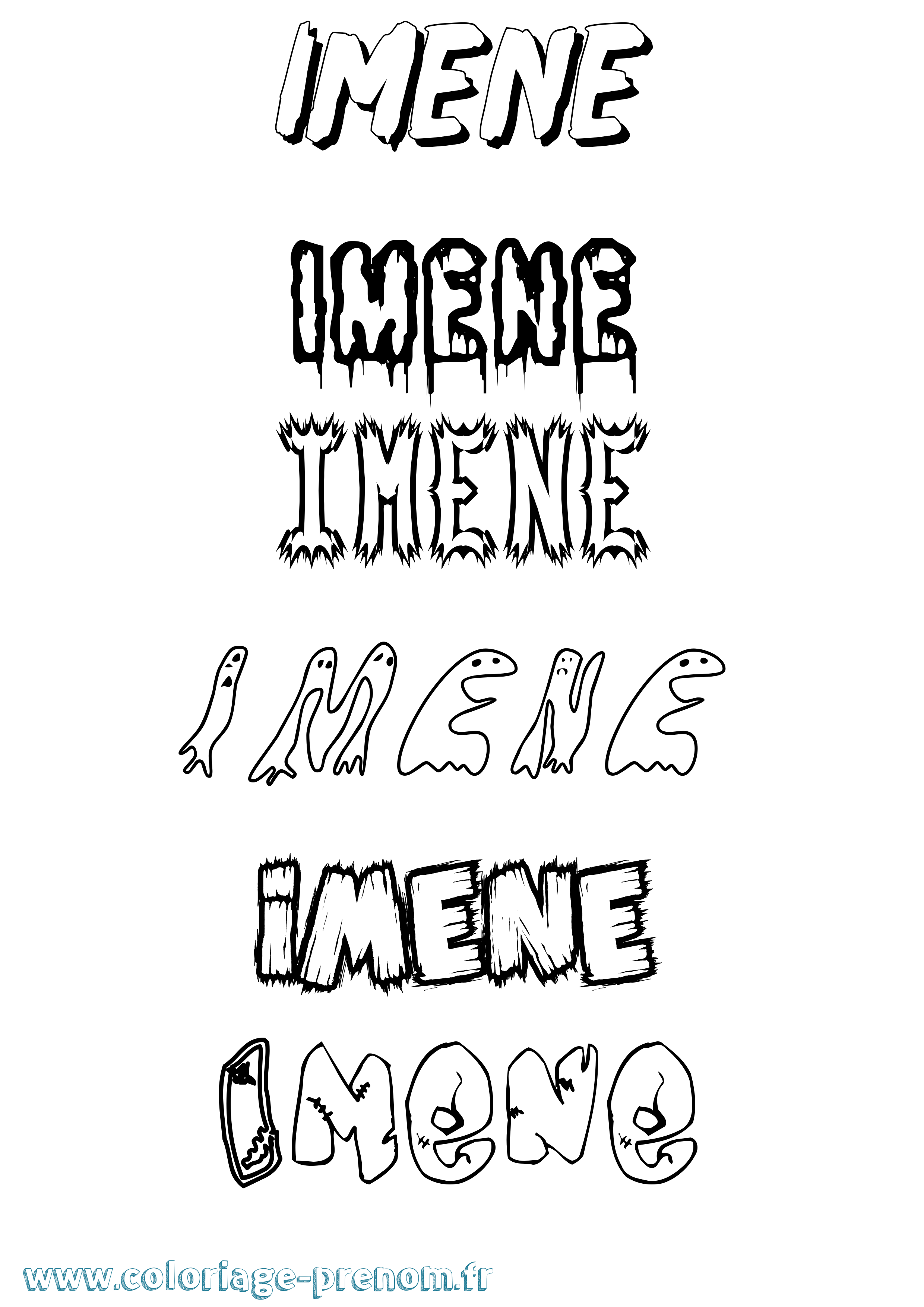 Coloriage Imene Coloriage prénom Imene