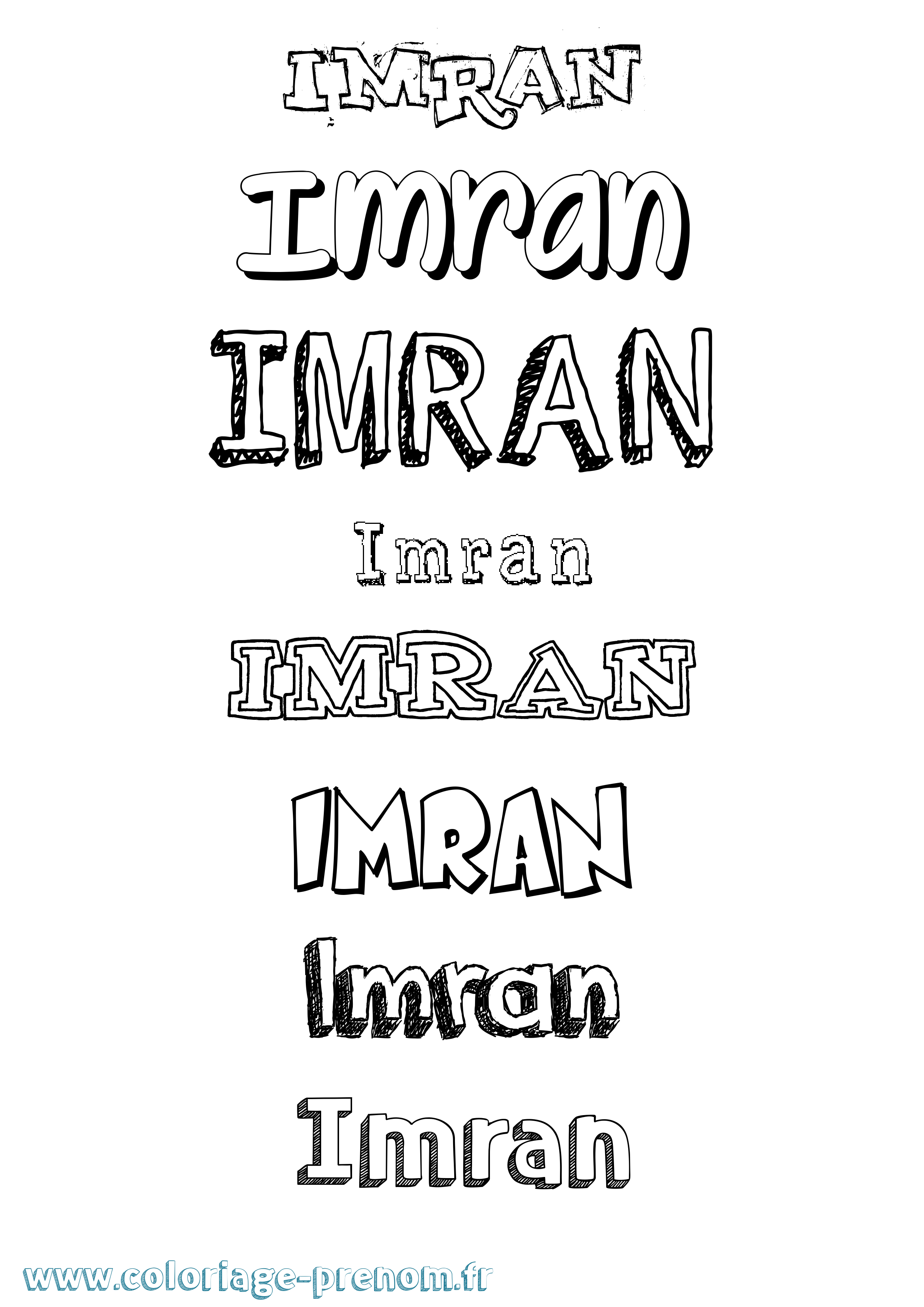 Coloriage Imran Coloriage prénom Imran
