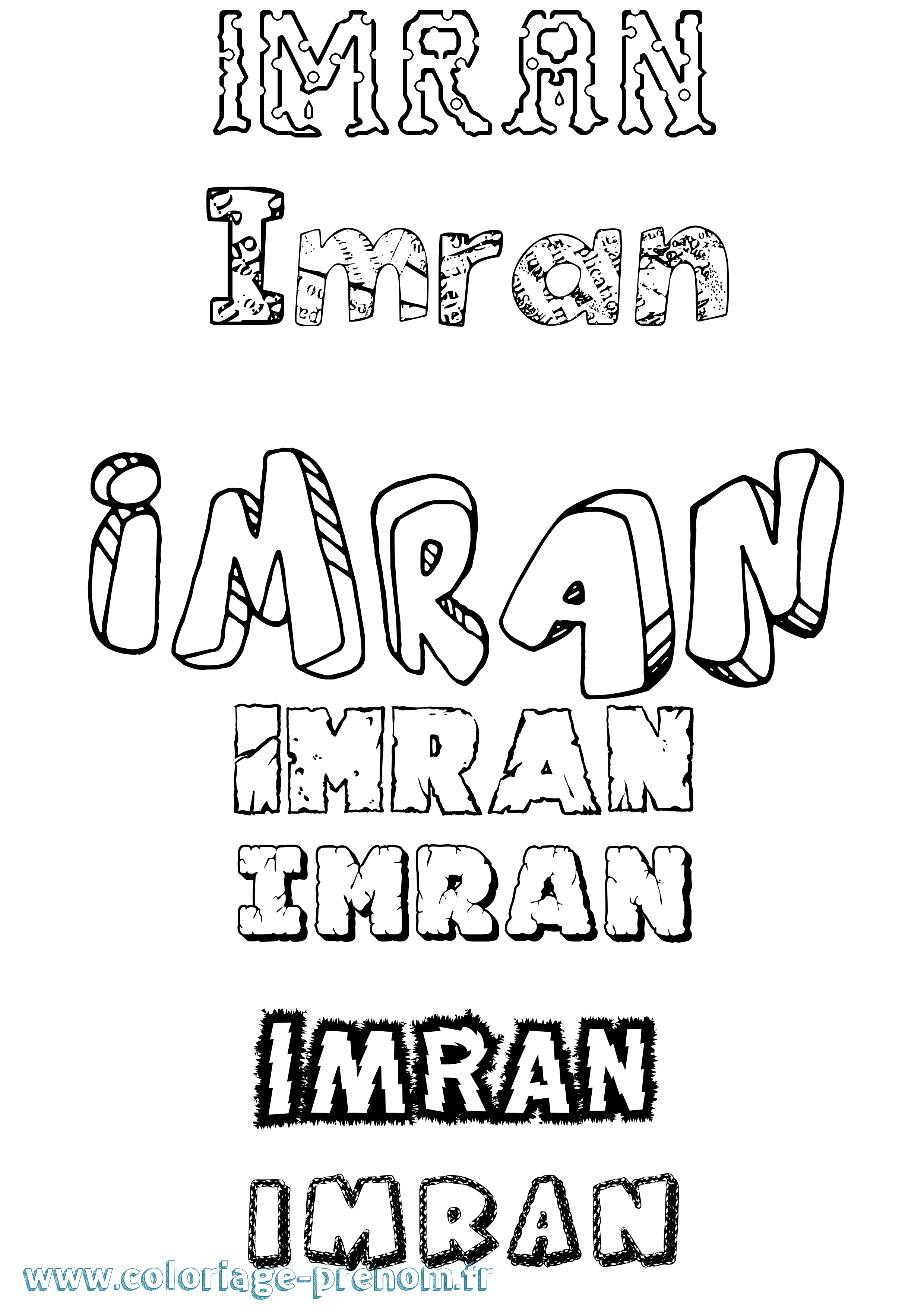 Coloriage Imran Coloriage prénom Imran
