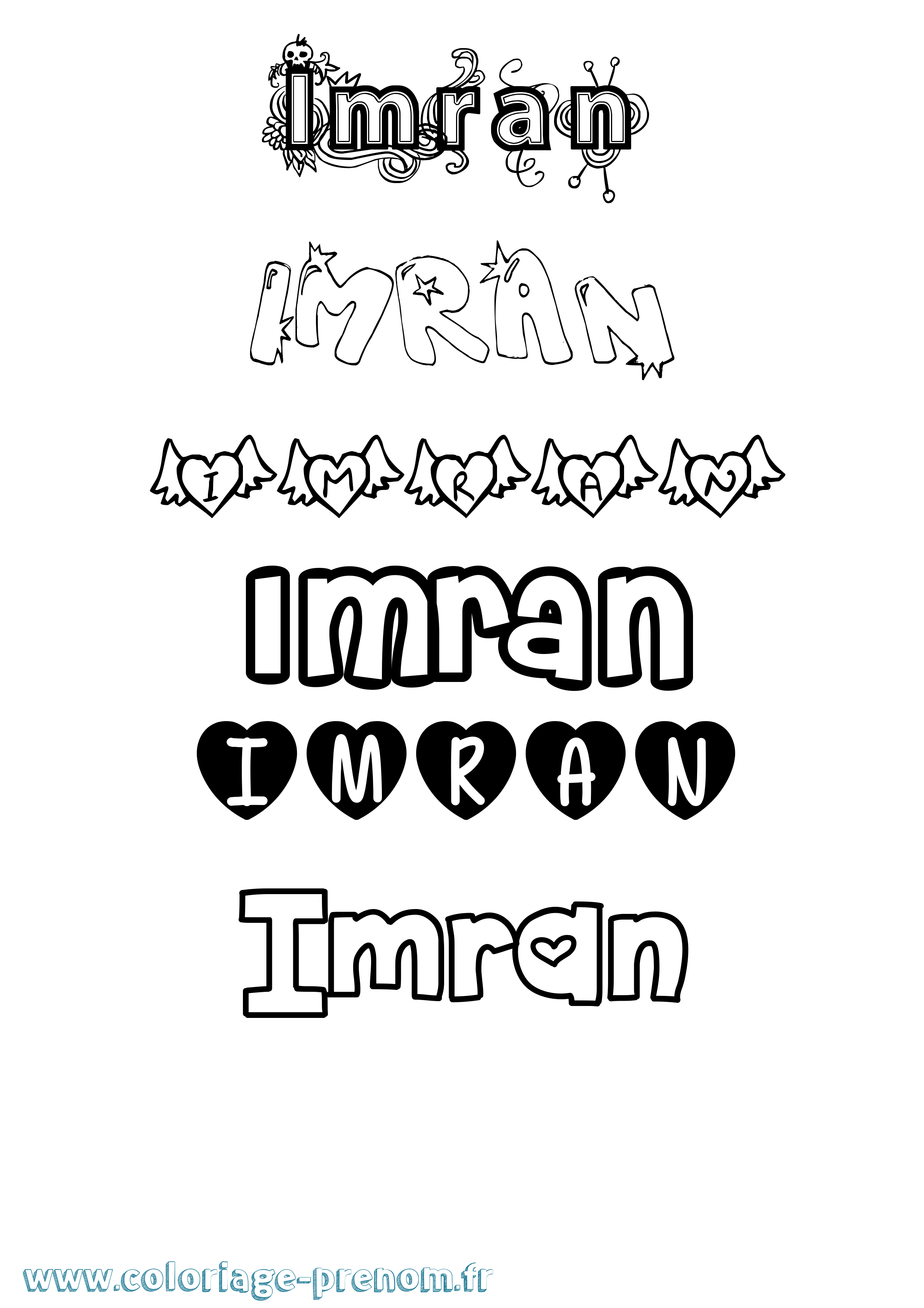 Coloriage Imran Coloriage prénom Imran