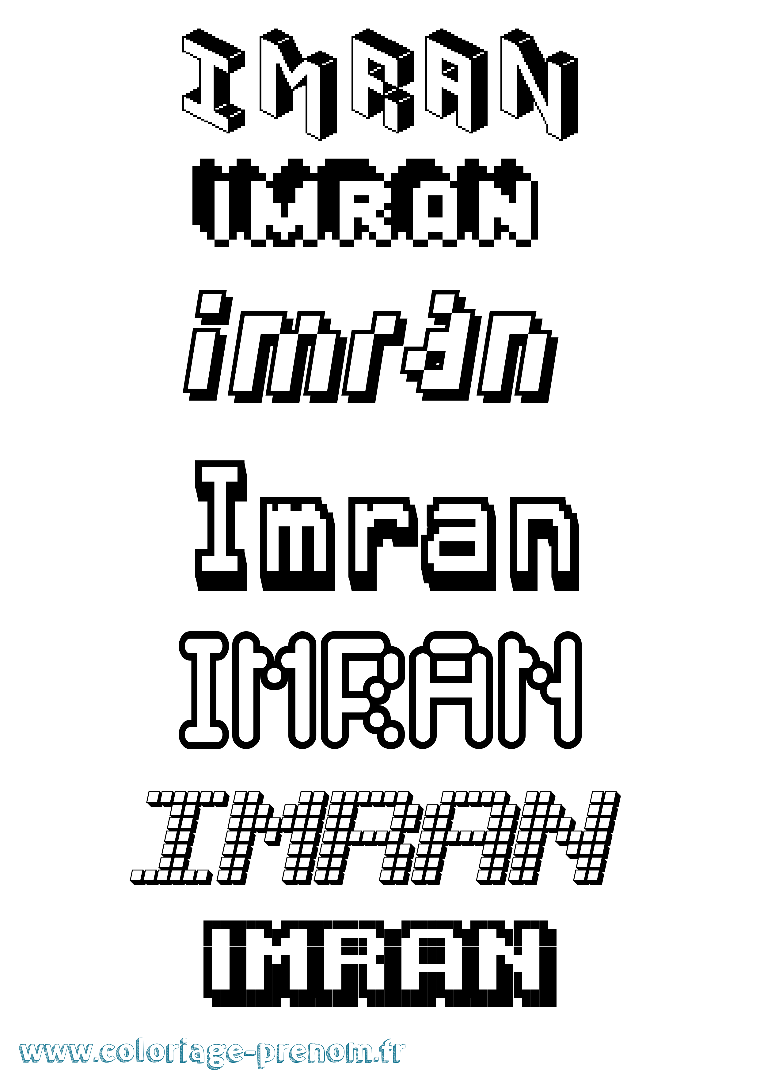 Coloriage Imran Coloriage prénom Imran