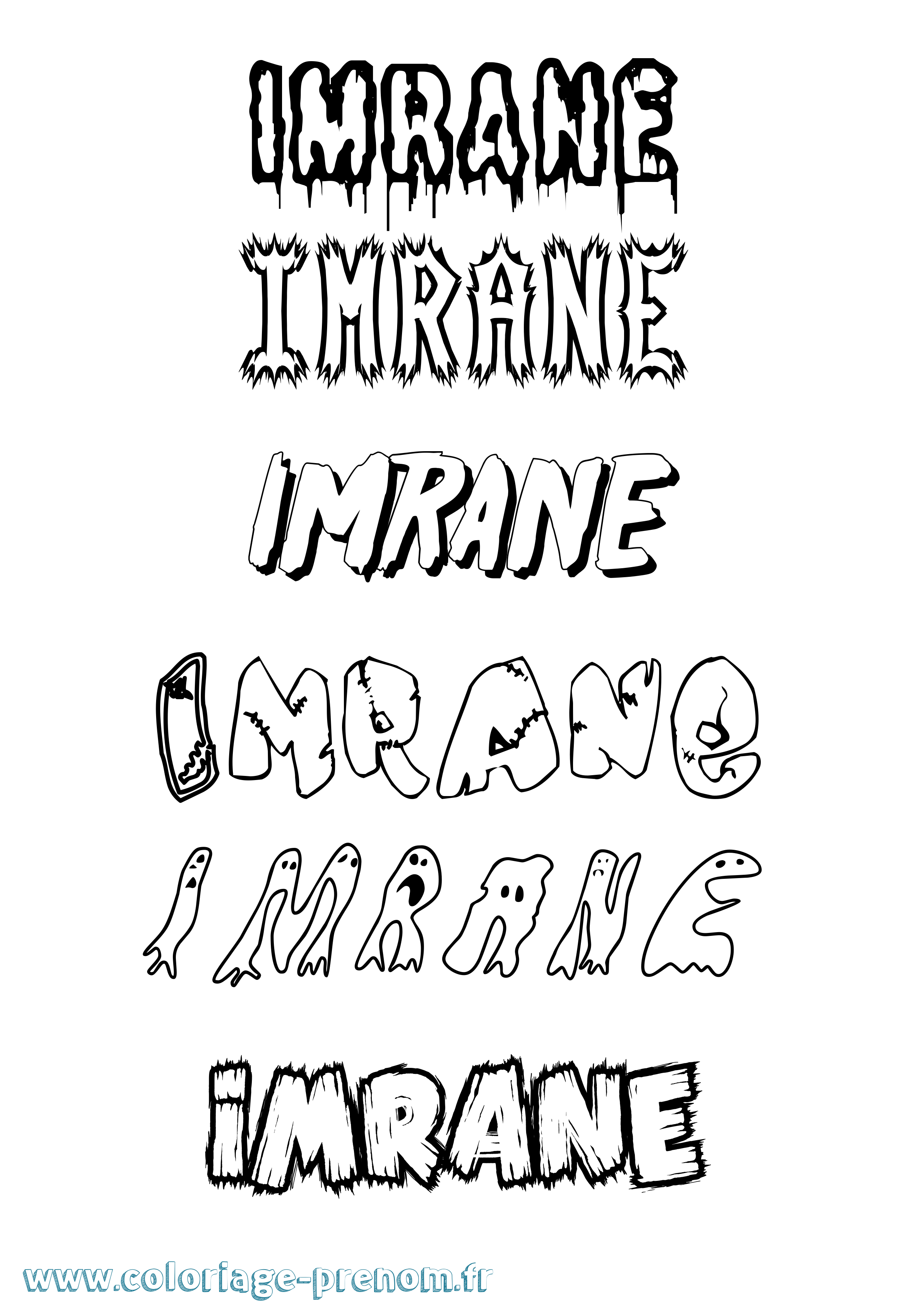 Coloriage prénom Imrane