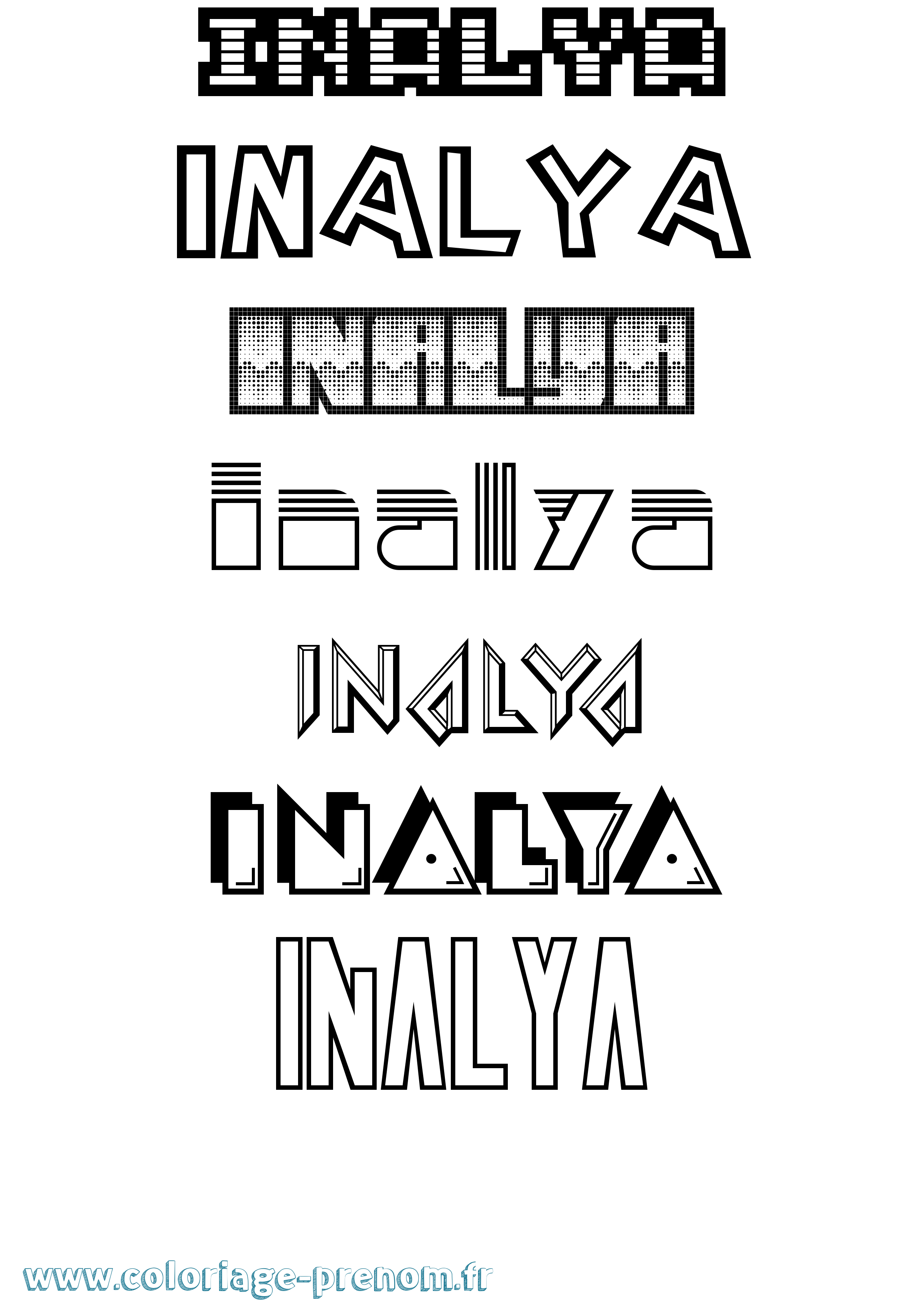 Coloriage Inalya Jeux Vidéos Coloriage prénom Inalya Jeux Vidéos