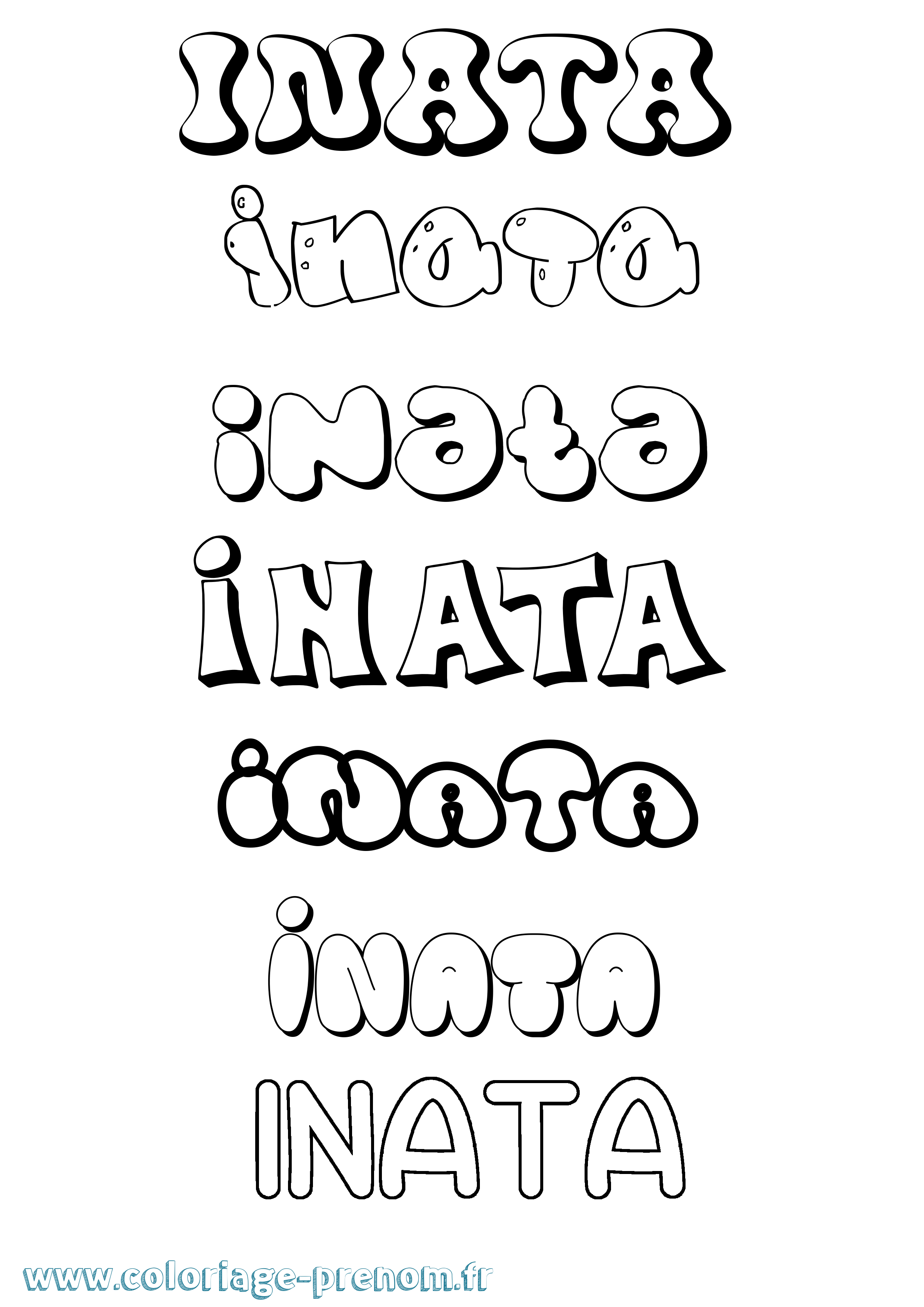 Coloriage du prénom Inata : à Imprimer ou Télécharger facilement