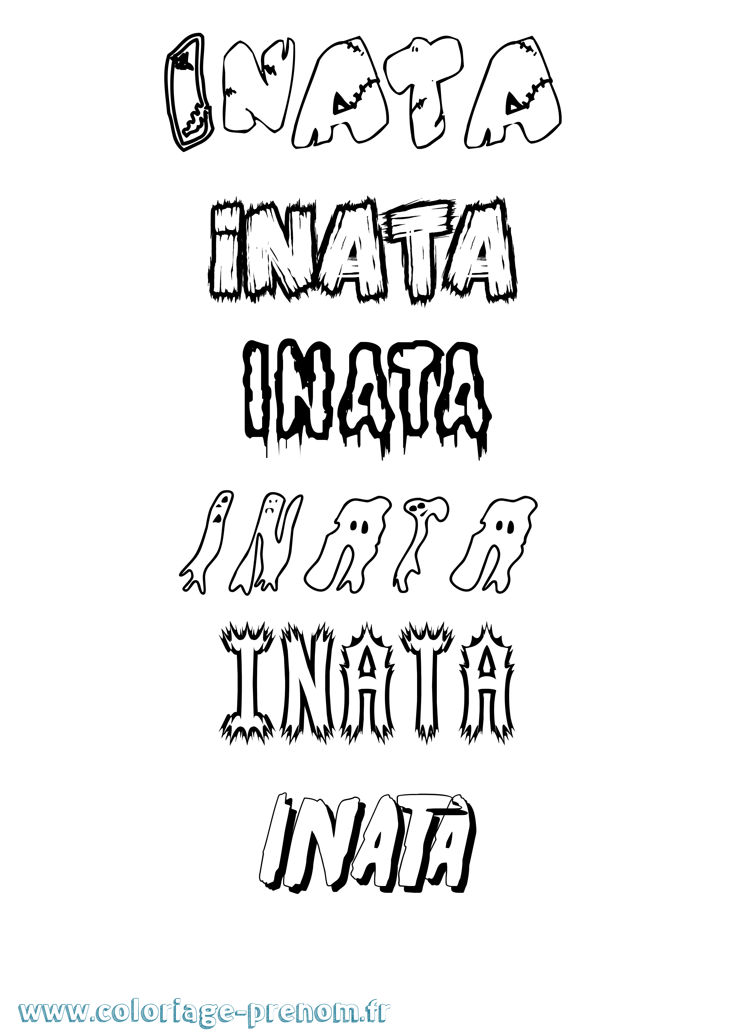 Coloriage du prénom Inata : à Imprimer ou Télécharger facilement