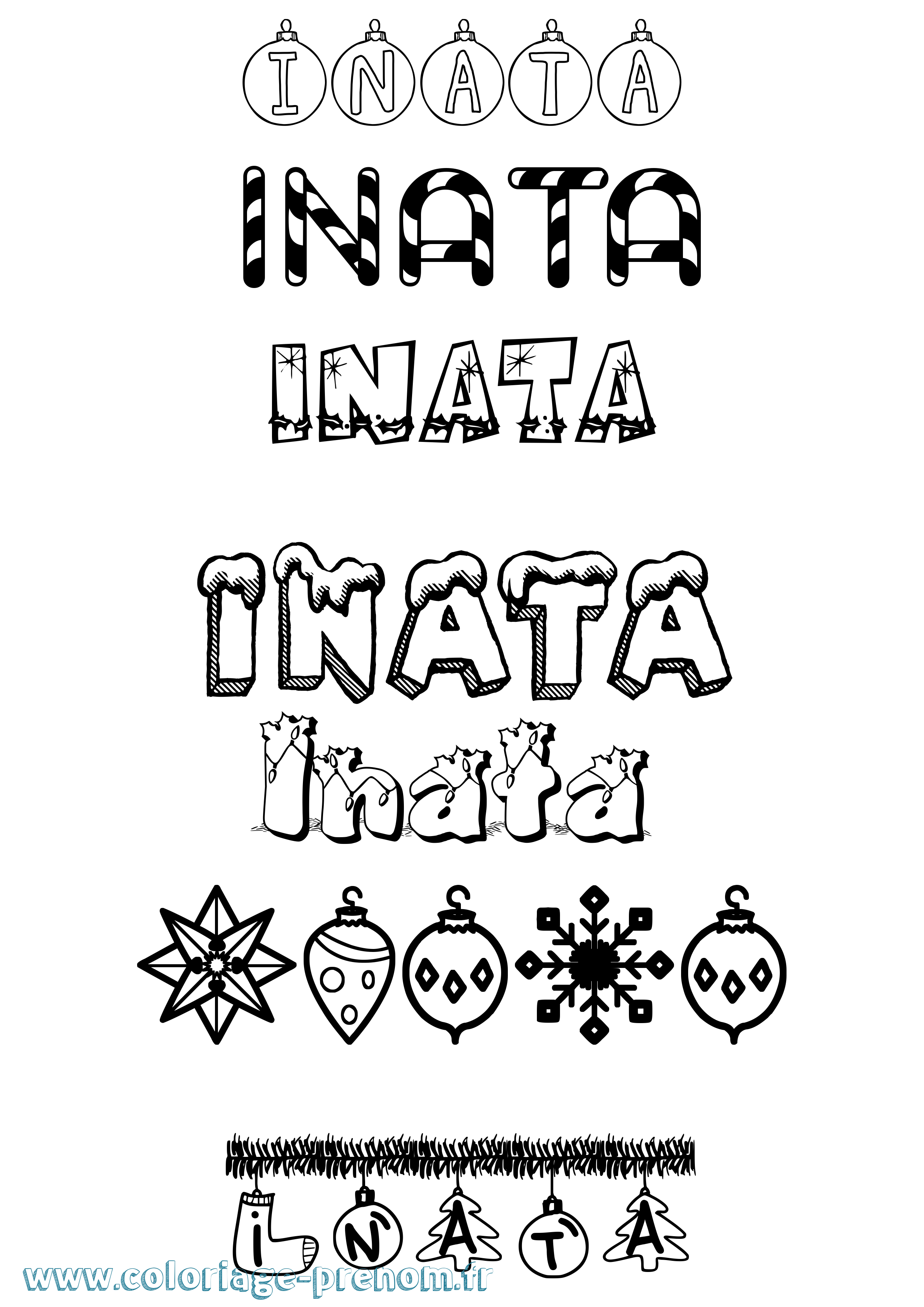 Coloriage du prénom Inata : à Imprimer ou Télécharger facilement