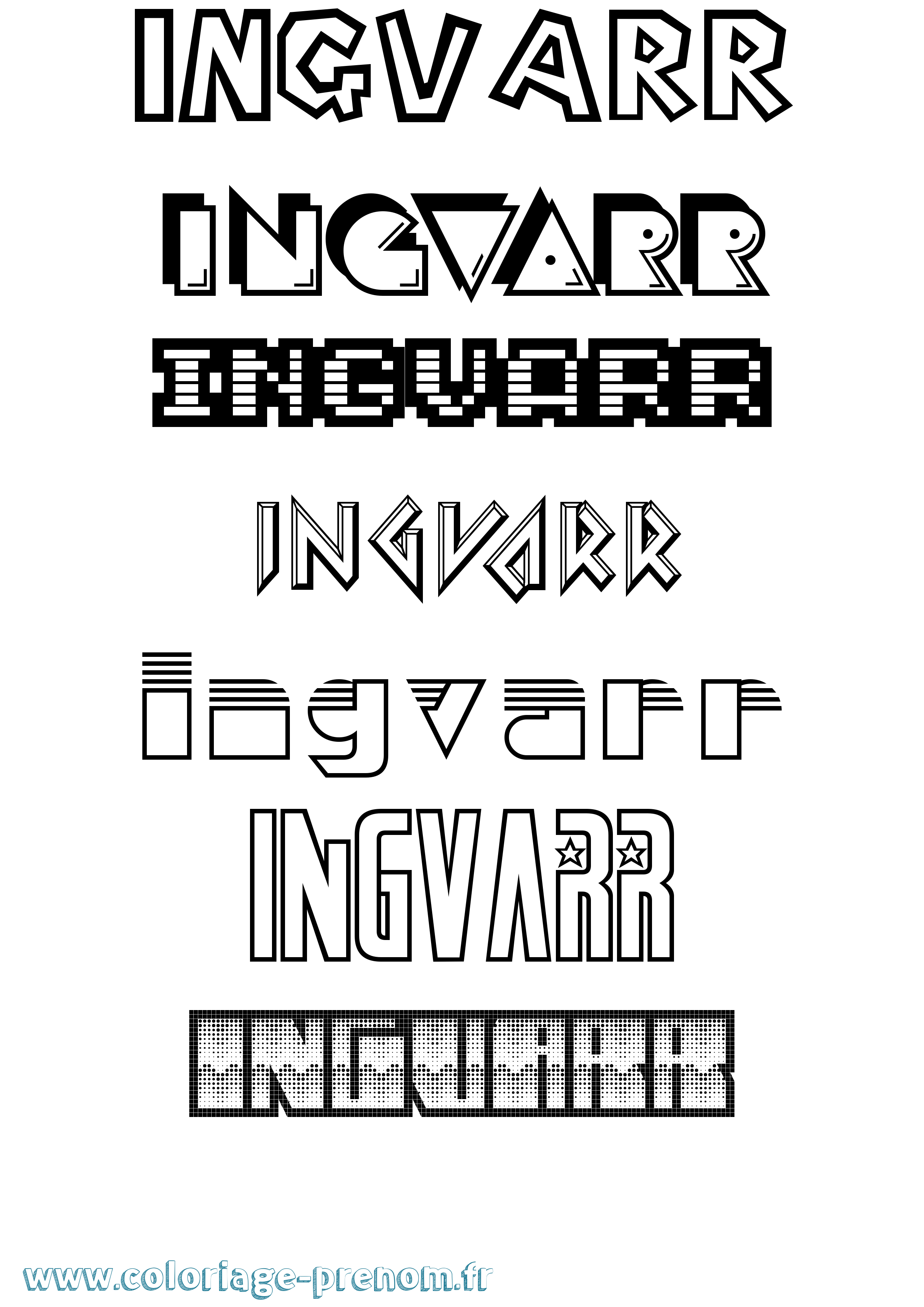 Coloriage Ingvarr Jeux Vidéos Coloriage prénom Ingvarr Jeux Vidéos