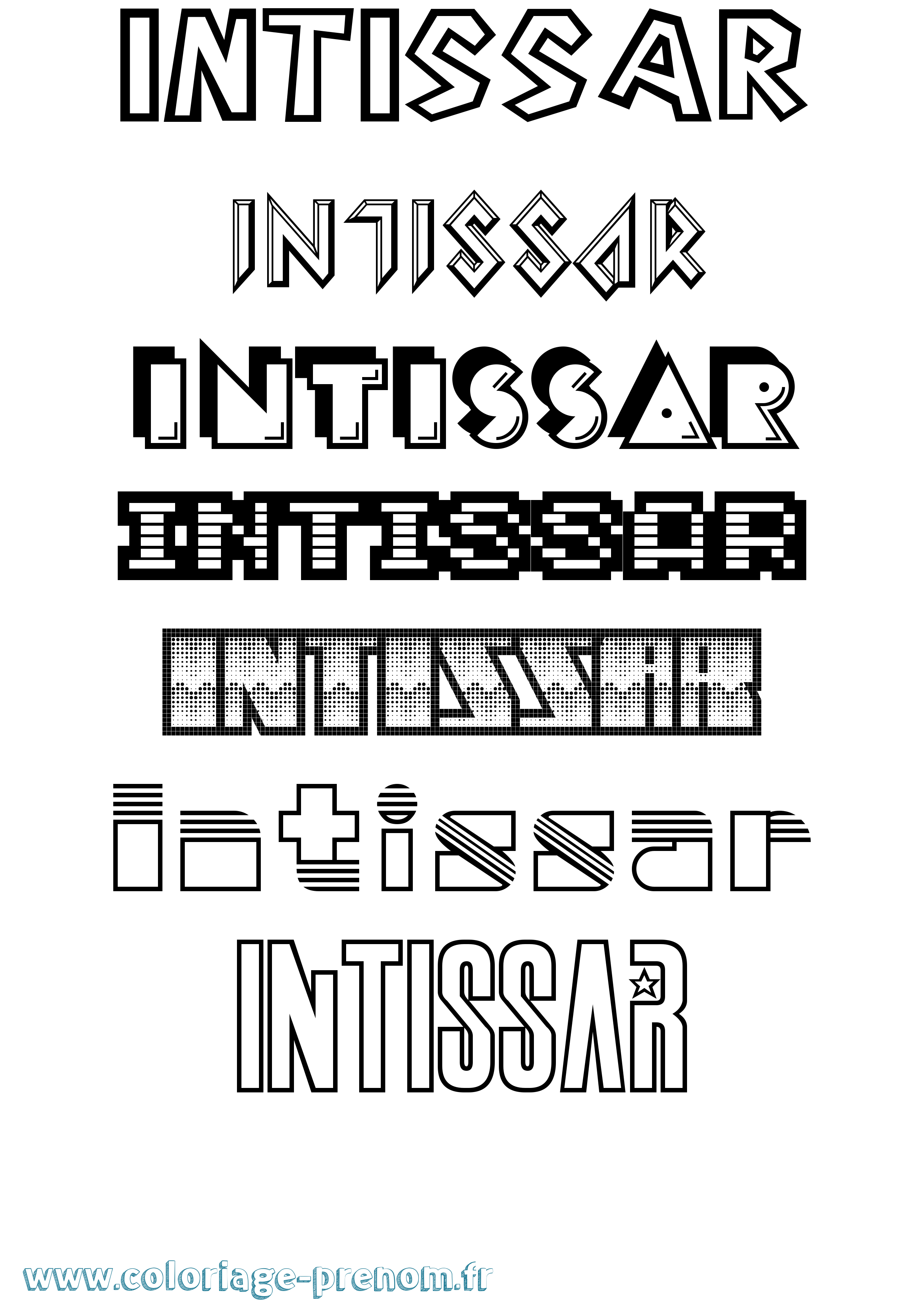 Coloriage Intissar Jeux Vidéos Coloriage prénom Intissar Jeux Vidéos