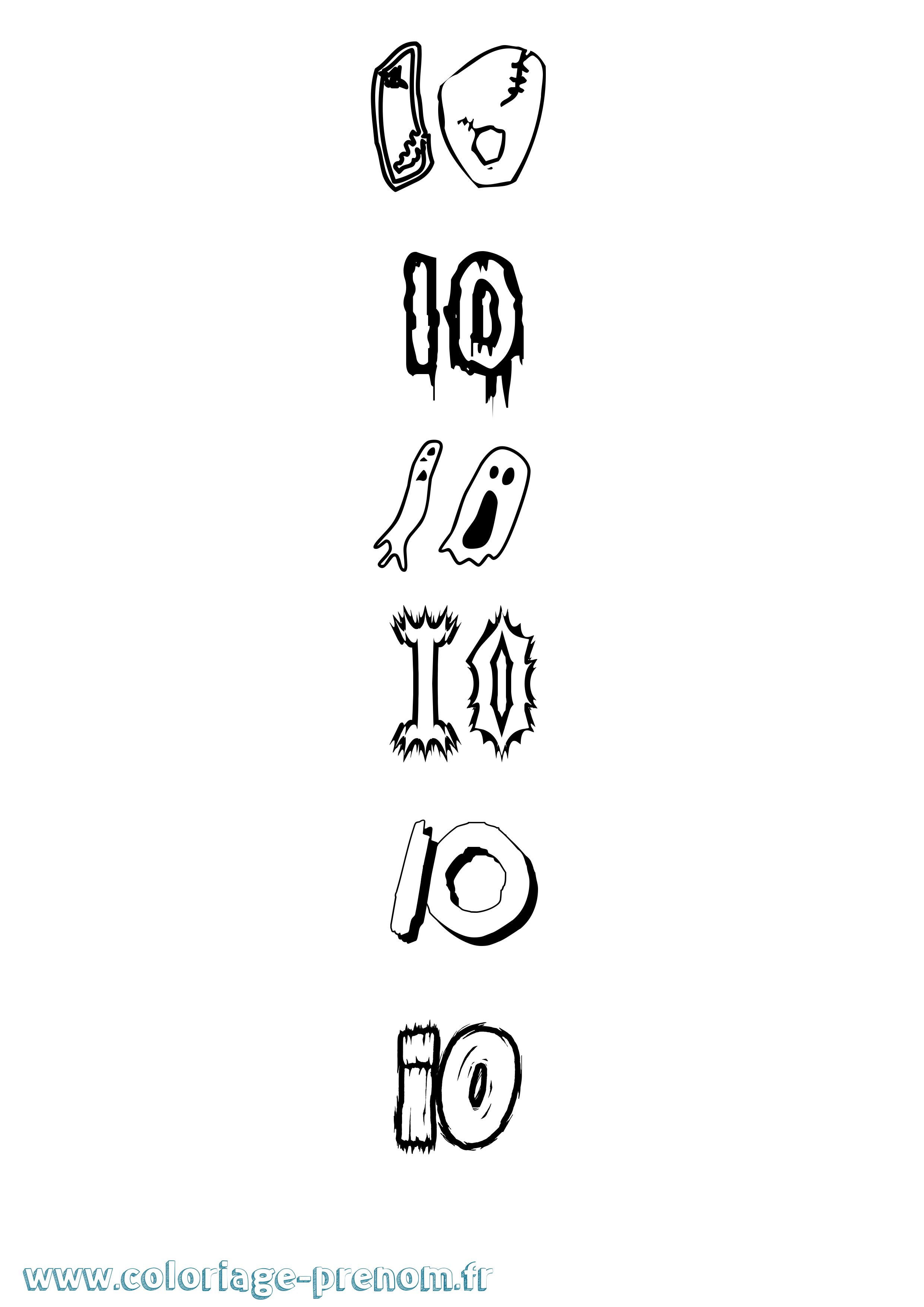 Coloriage Io Frisson Coloriage prénom Io Frisson