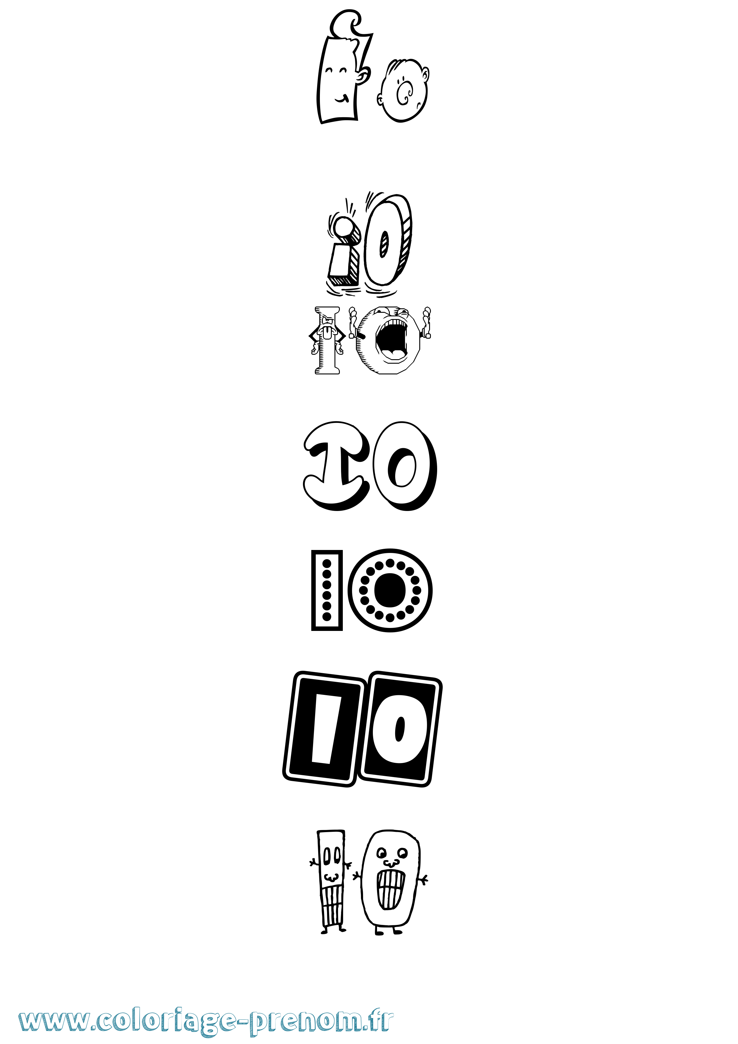 Coloriage Io Fun Coloriage prénom Io Fun