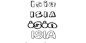 Coloriage Isia